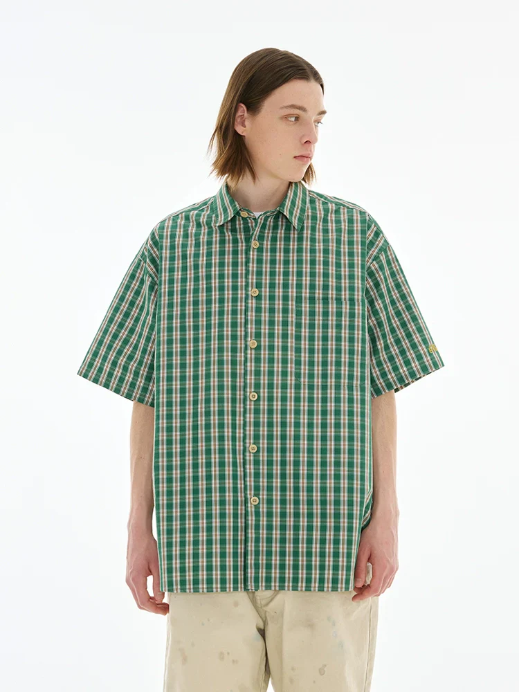 Retro Plaid Short-Sleeve Shirt - Image 3