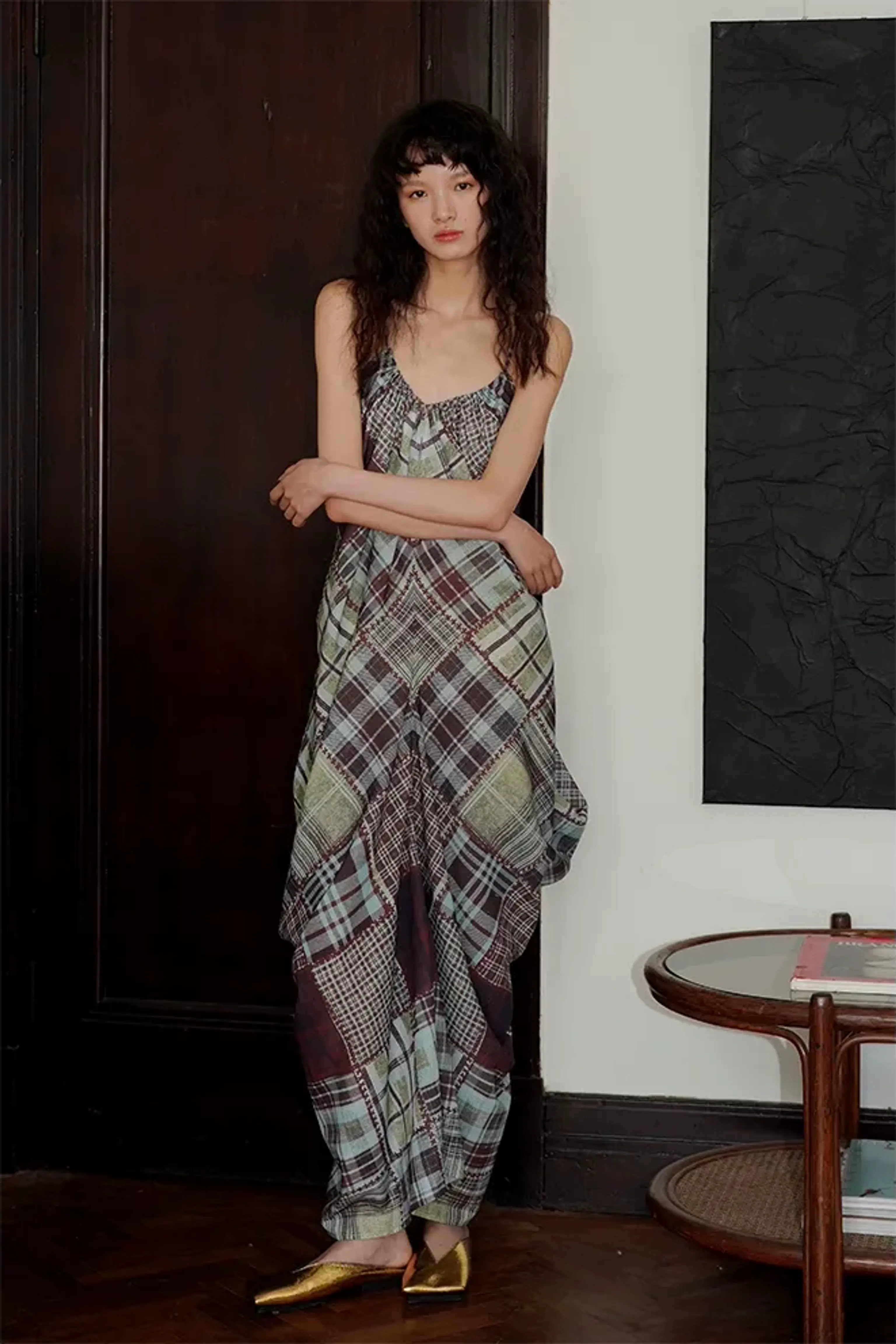 Retro Plaid Summer Maxi Dress - Image 6