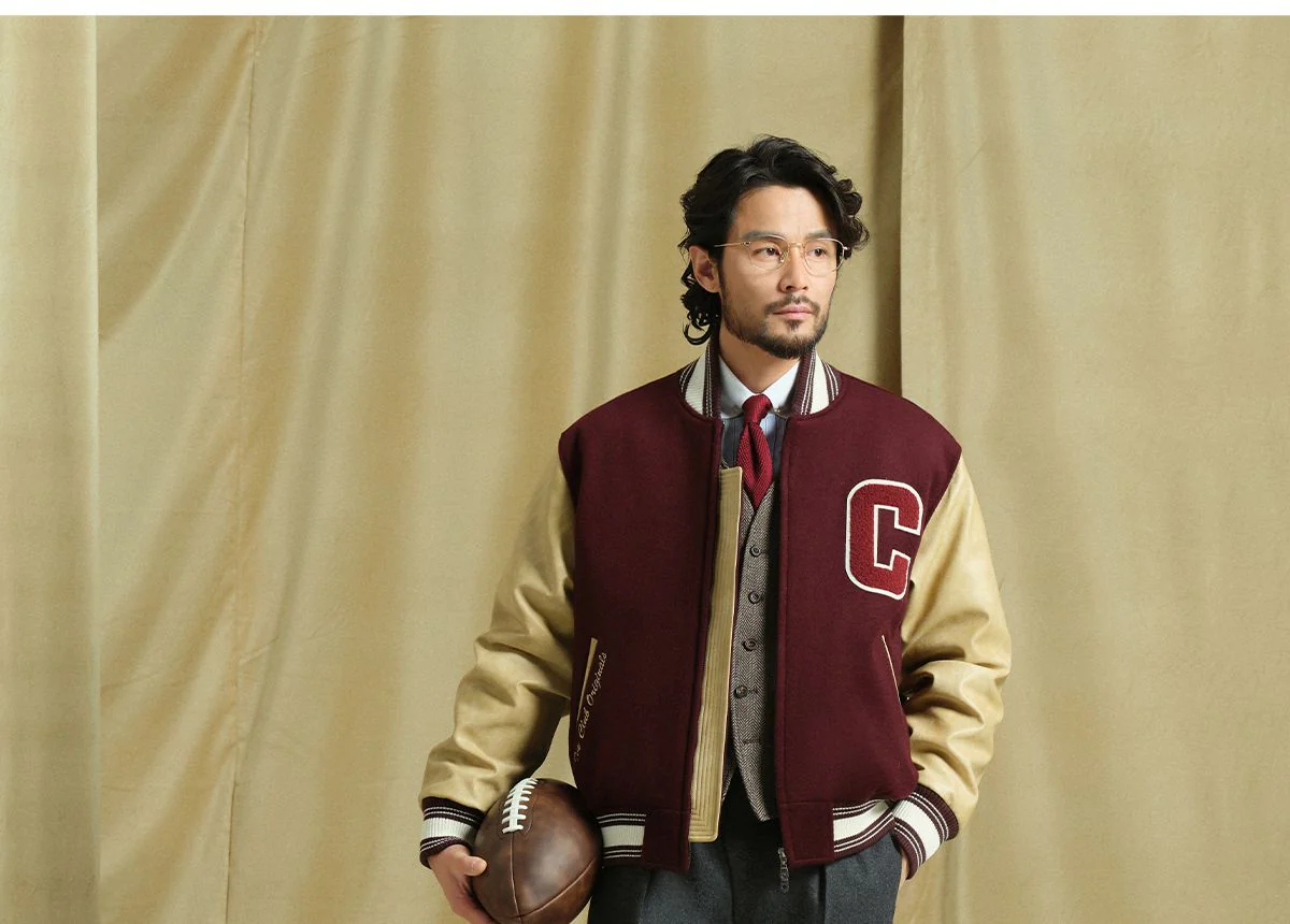 Retro Quilted Varsity Jacket - Image 3