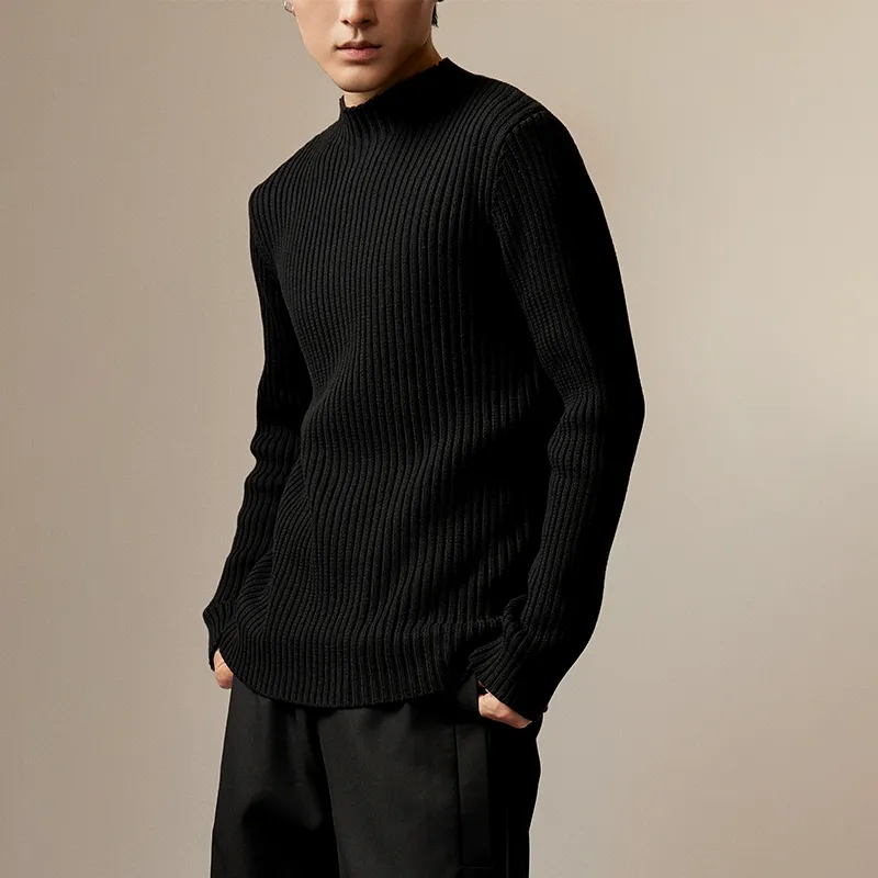 Retro Ribbed Knit Sweater - Image 2
