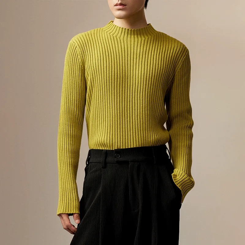 Retro Ribbed Knit Sweater - Image 3