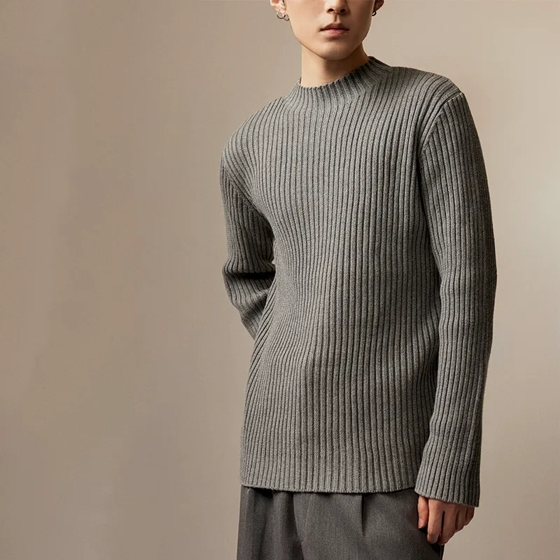 Retro Ribbed Knit Sweater - Image 4