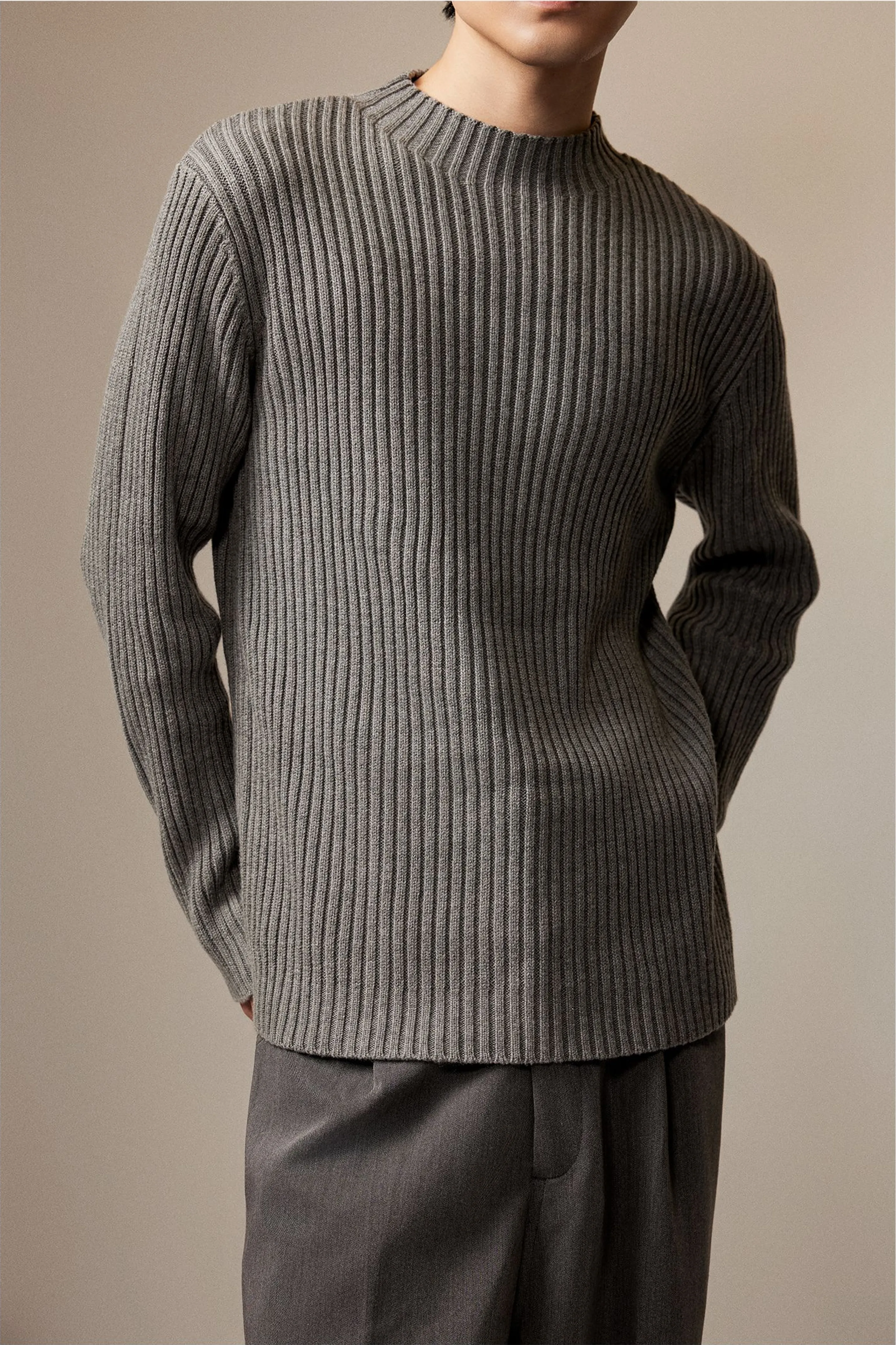 Retro Ribbed Knit Sweater - Image 7