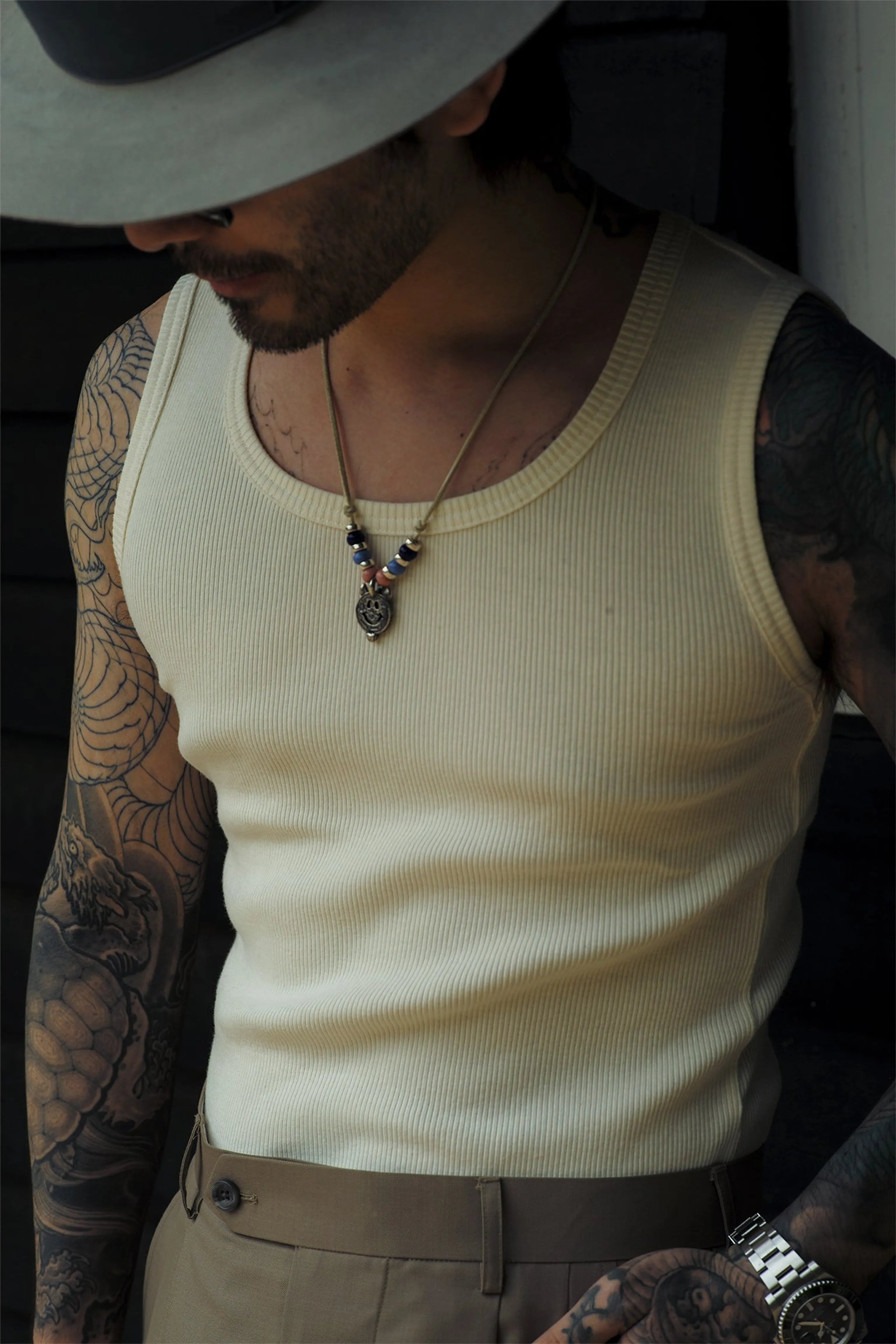 Retro Ribbed Tank Top - Image 5