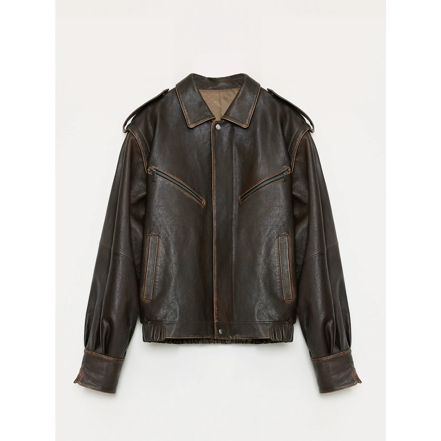 Retro Sheepskin Jacket - Image 8