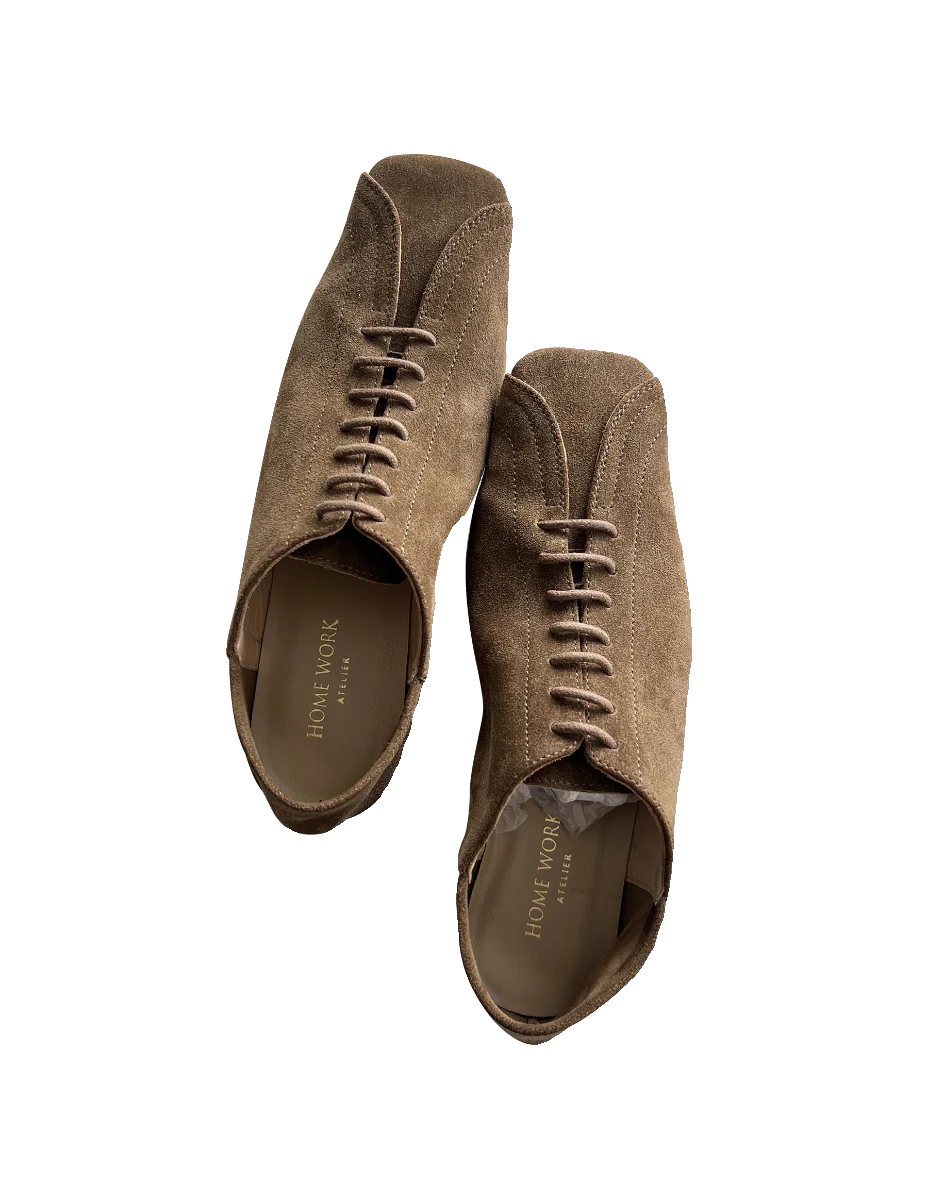 Retro Square Toe Lace-Up Shoes