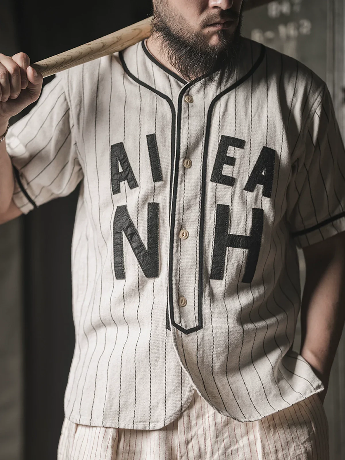Retro Striped Baseball Shirt - Image 4