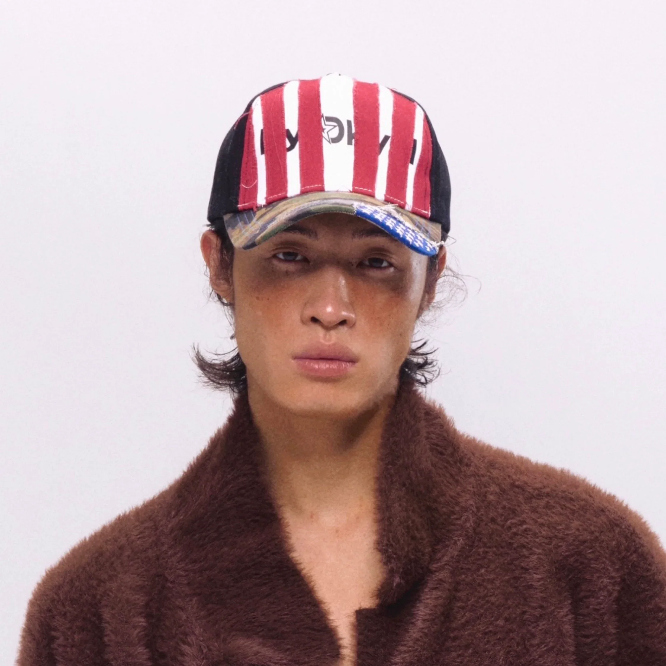 Retro Striped Camouflage Baseball Cap - Image 4