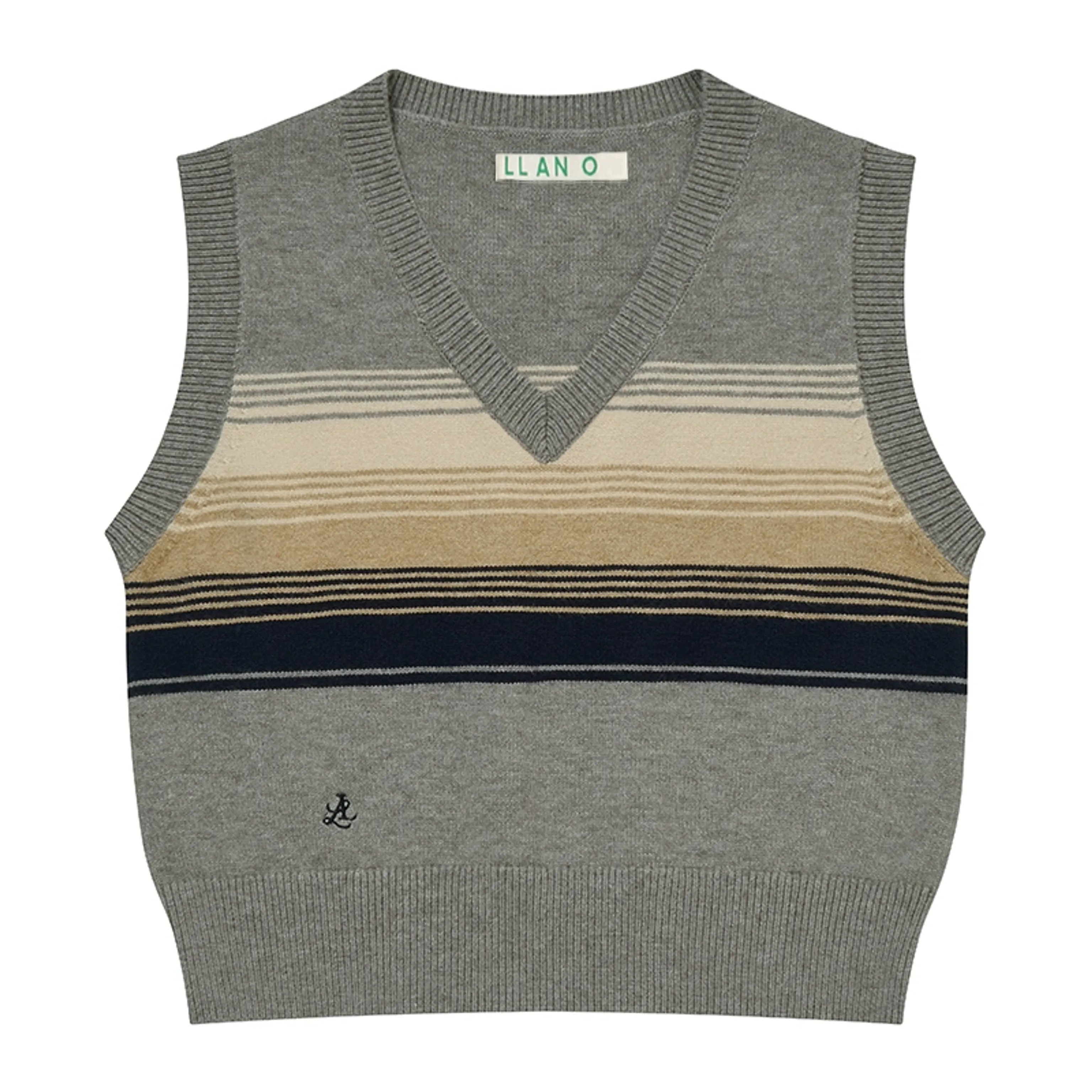 Retro Striped Knit Vest - Image 7