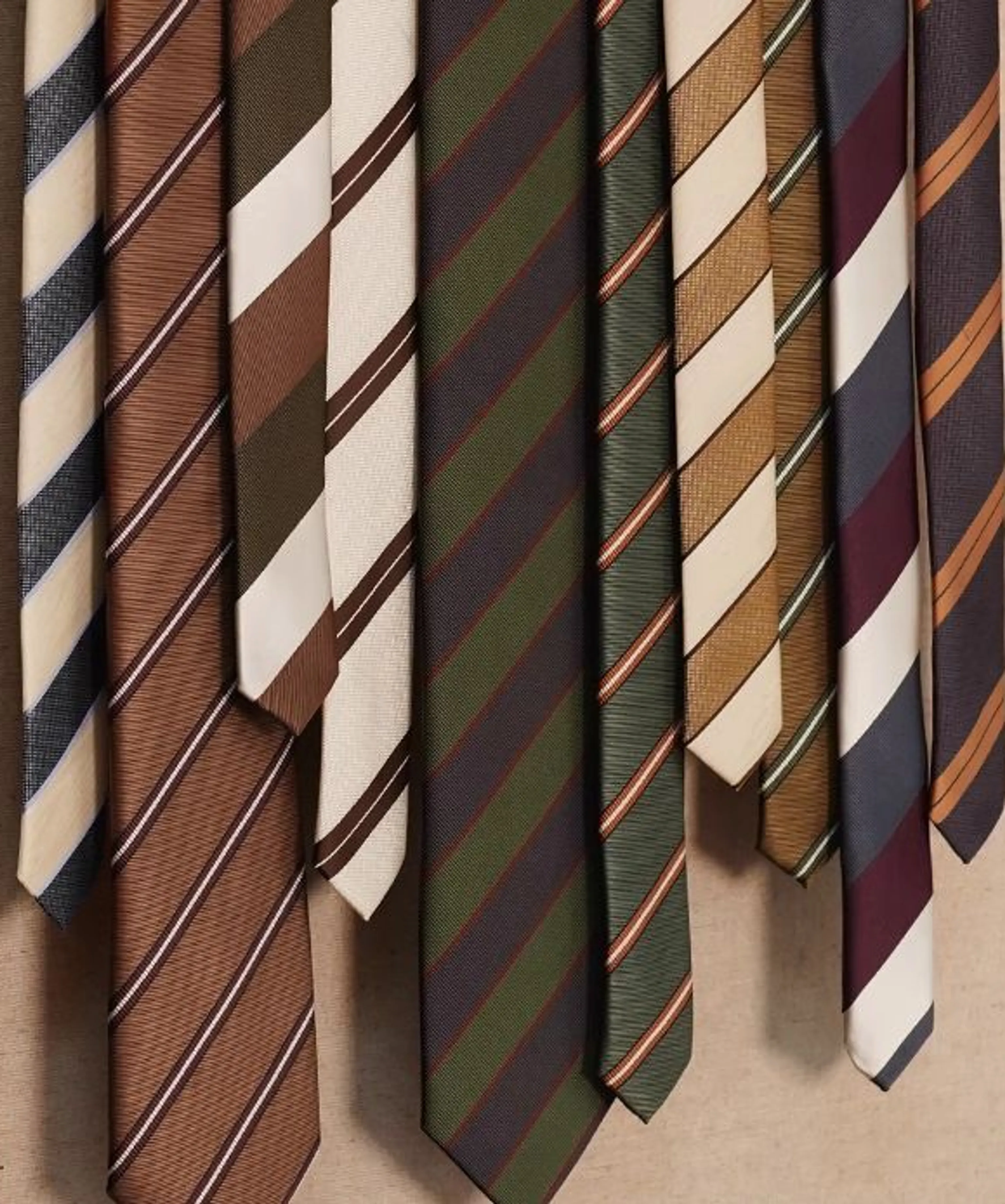 Retro Striped Twill Tie - Image 12