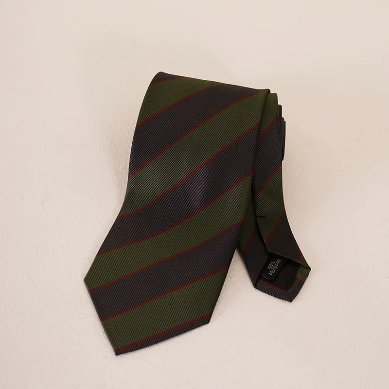Retro Striped Twill Tie - Image 4