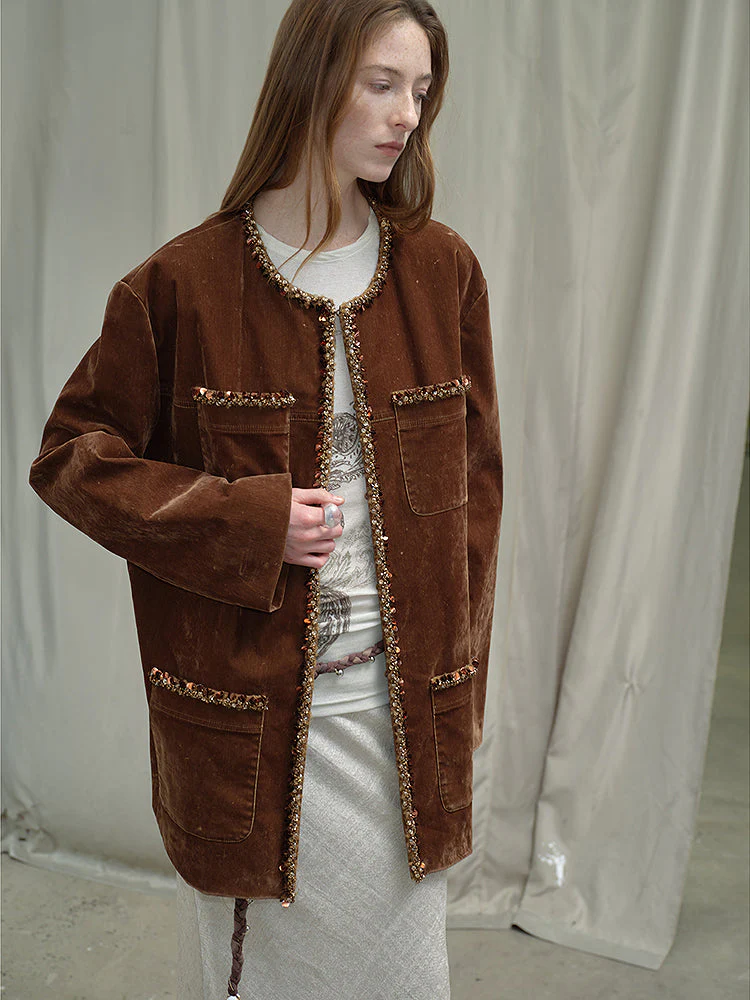 Retro Velvet Jacket - Image 3