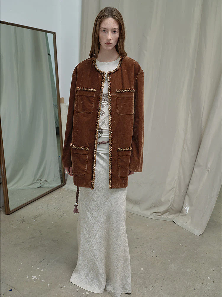 Retro Velvet Jacket - Image 4