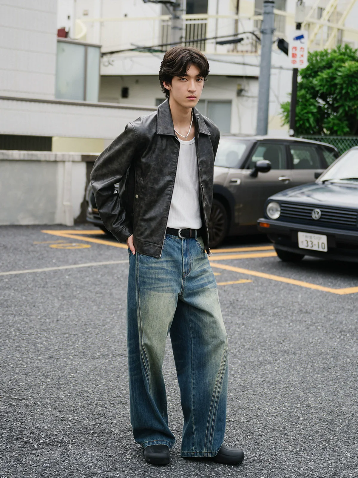 Retro Washed Faux Leather Jacket - Image 2
