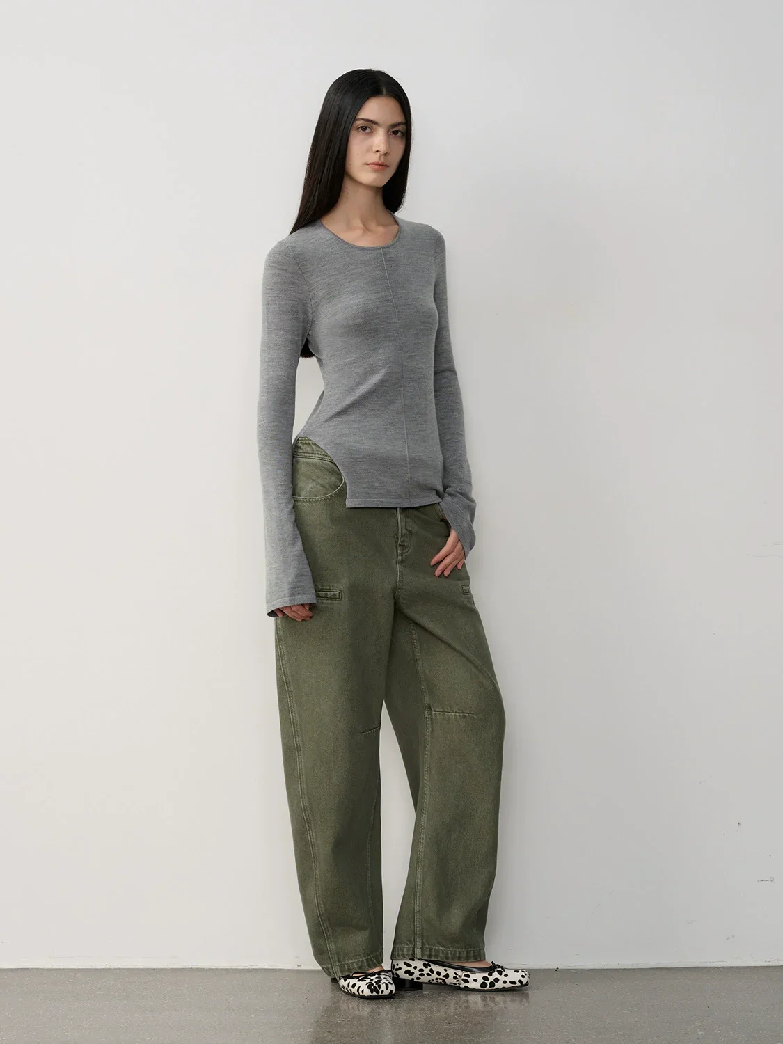 Retro Washed Wide-Leg Jeans - Image 4