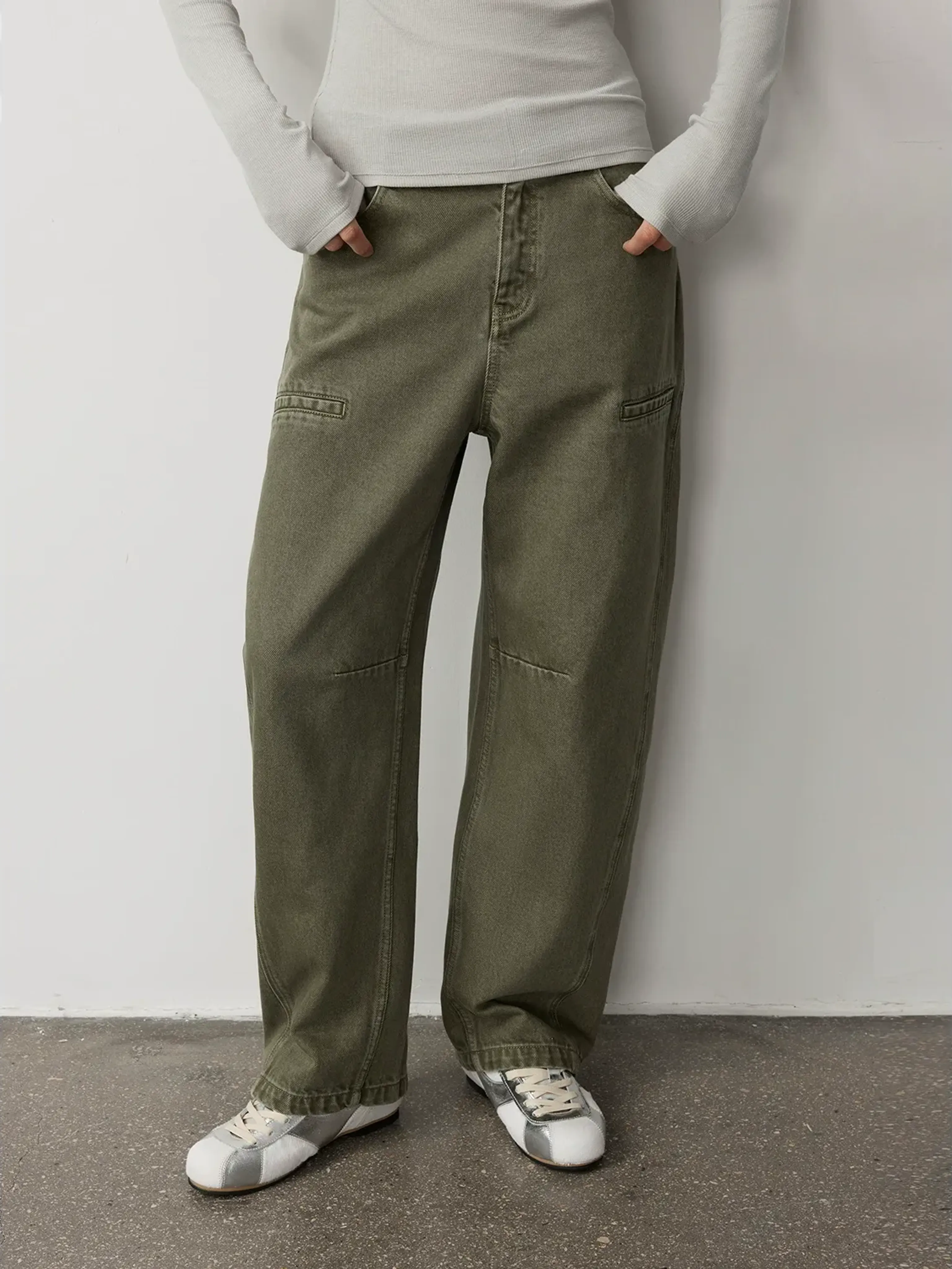 Retro Washed Wide-Leg Jeans - Image 5