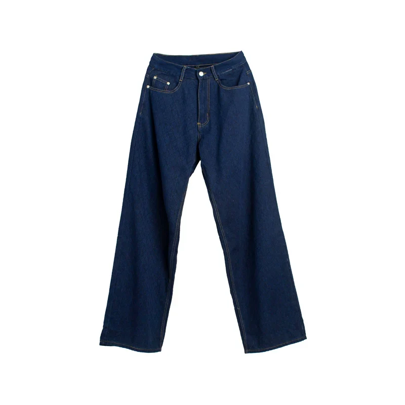 Retro Wide-Leg Dark Blue Jeans - Image 5