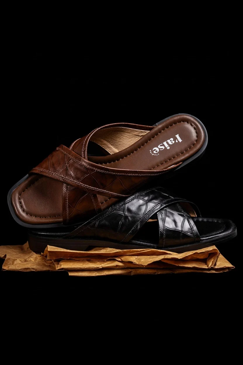 Retro Woven Square-Toe Slides - Image 3