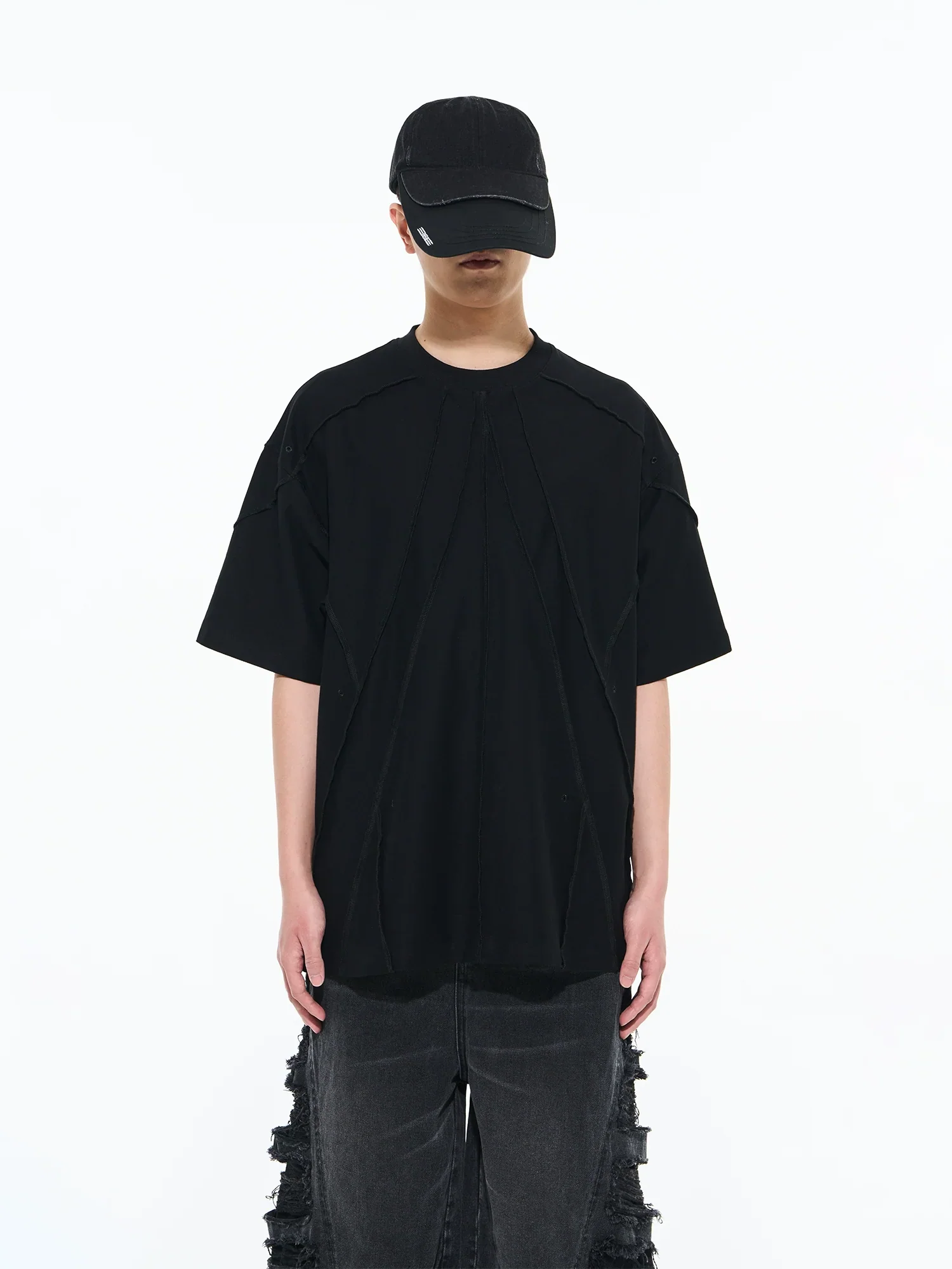 Reverse Terry Split Tee