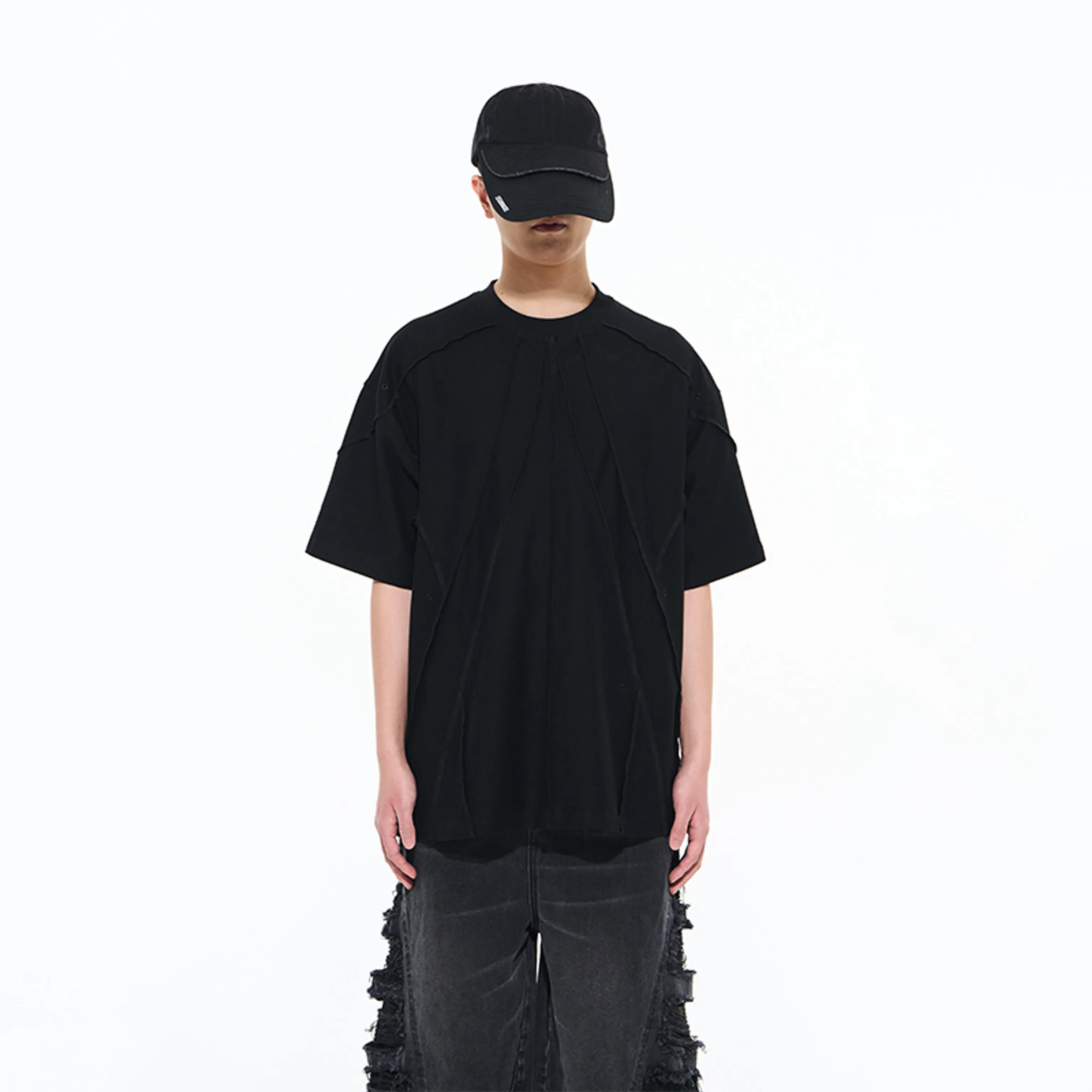 Reverse Terry Split Tee - Image 7