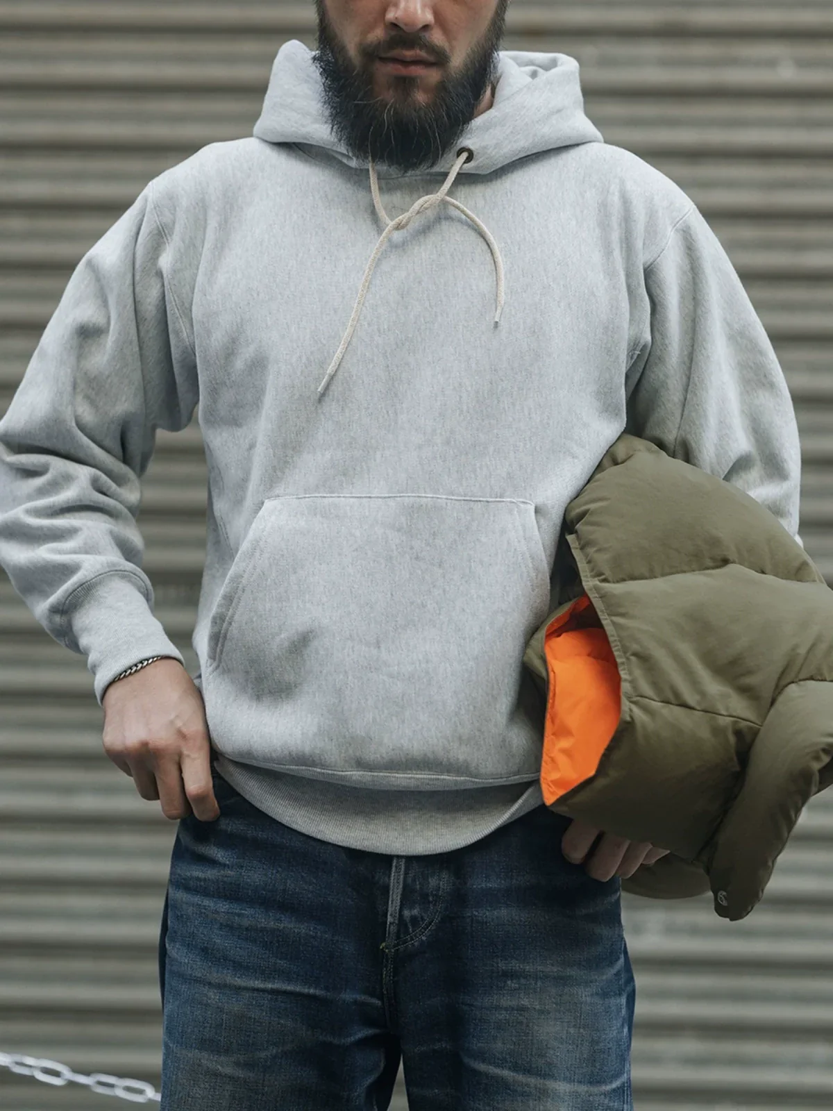 Reverse Weave Pullover Hoodie