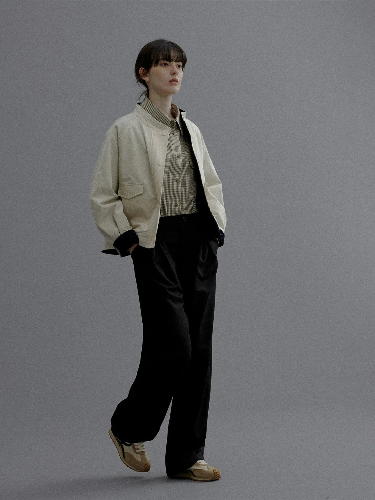 Reversible Corduroy-Cotton Stand Collar Jacket - Image 2