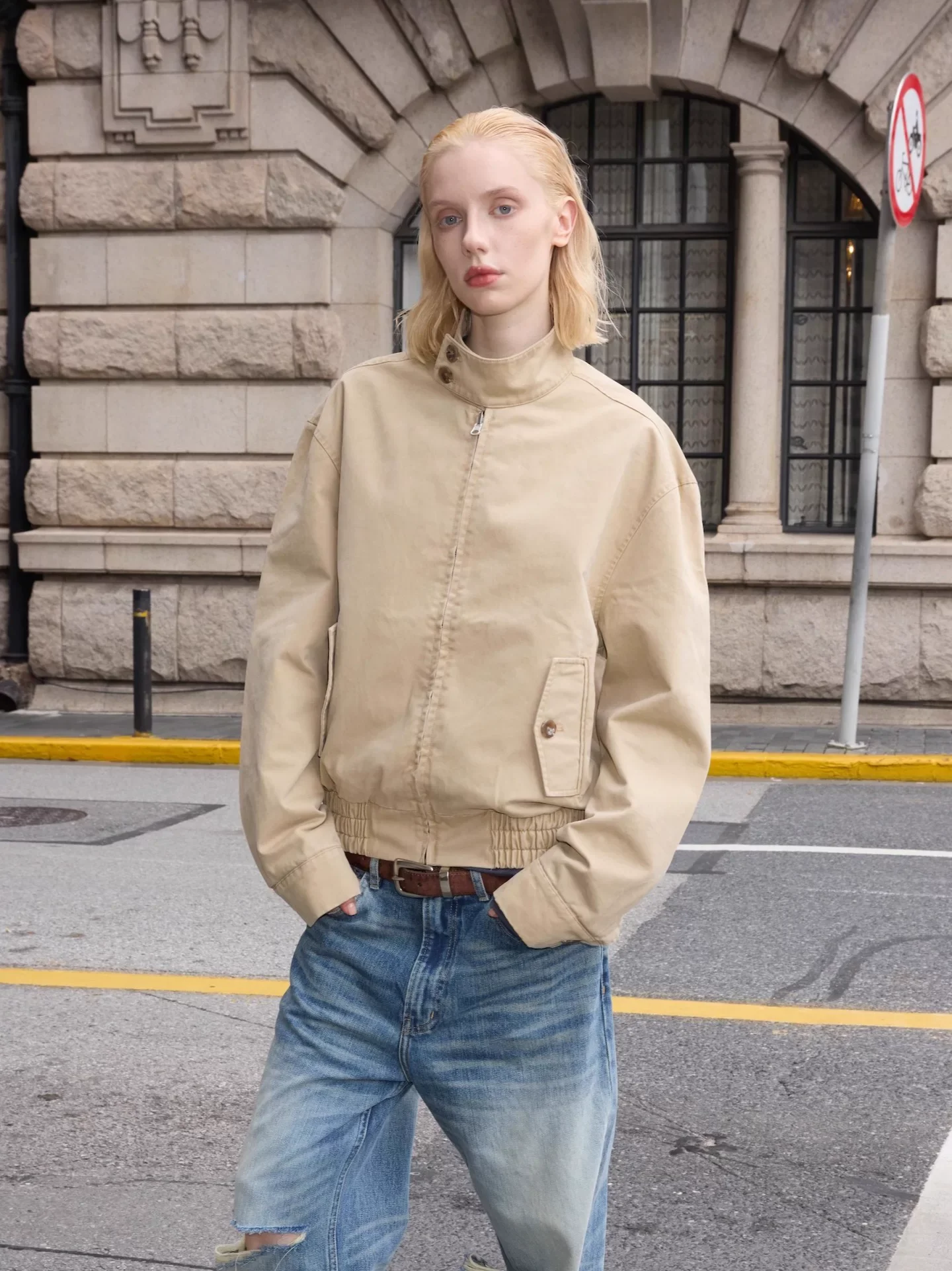 Reversible Cotton Twill G9 Harrington Jacket - Image 6