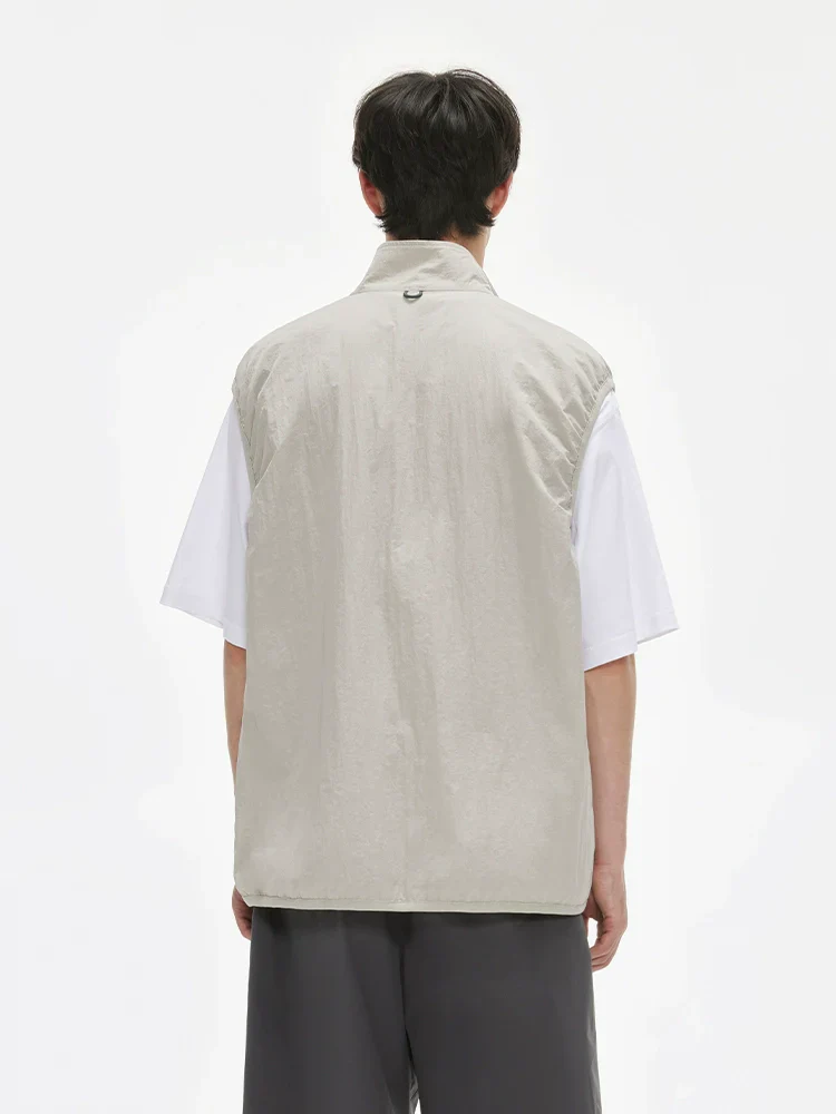 Reversible Crinkled Nylon Vest - Image 2