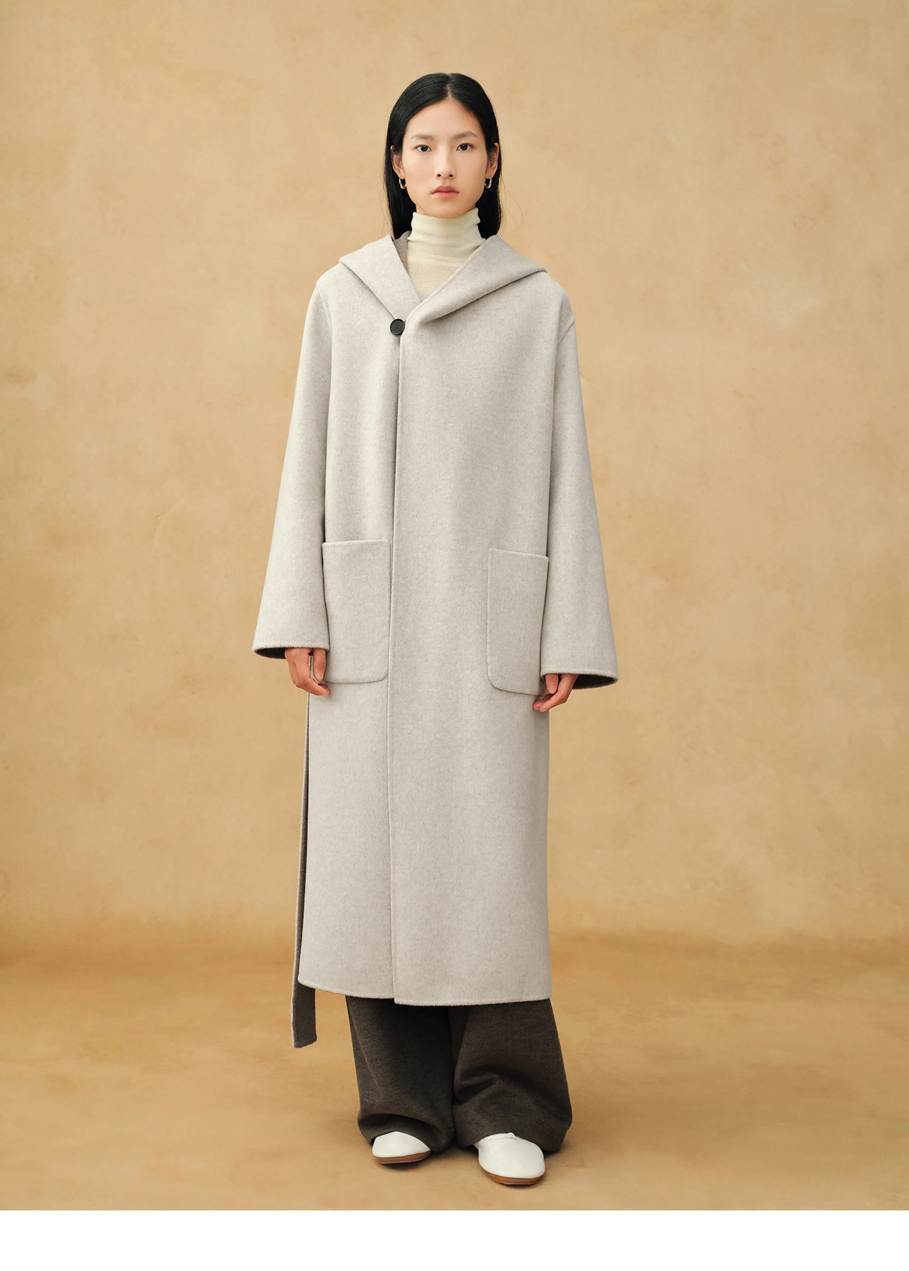 Reversible Double-Face Hooded Coat