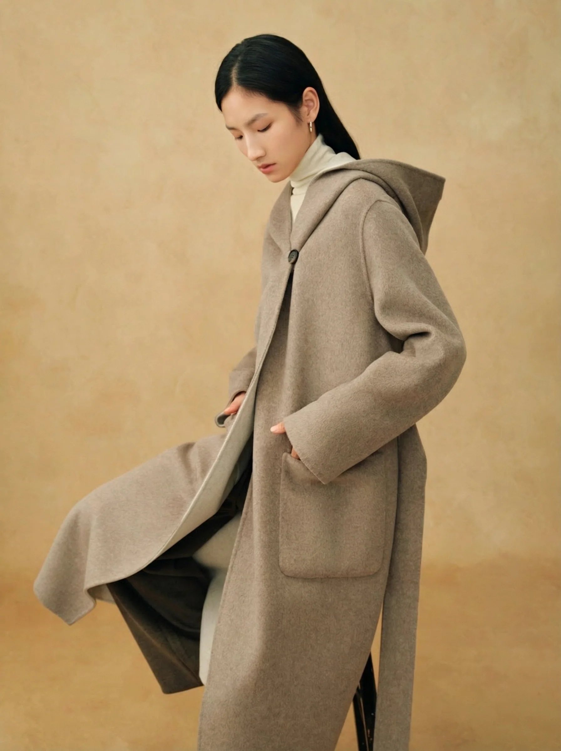Reversible Double-Face Hooded Coat - Image 4