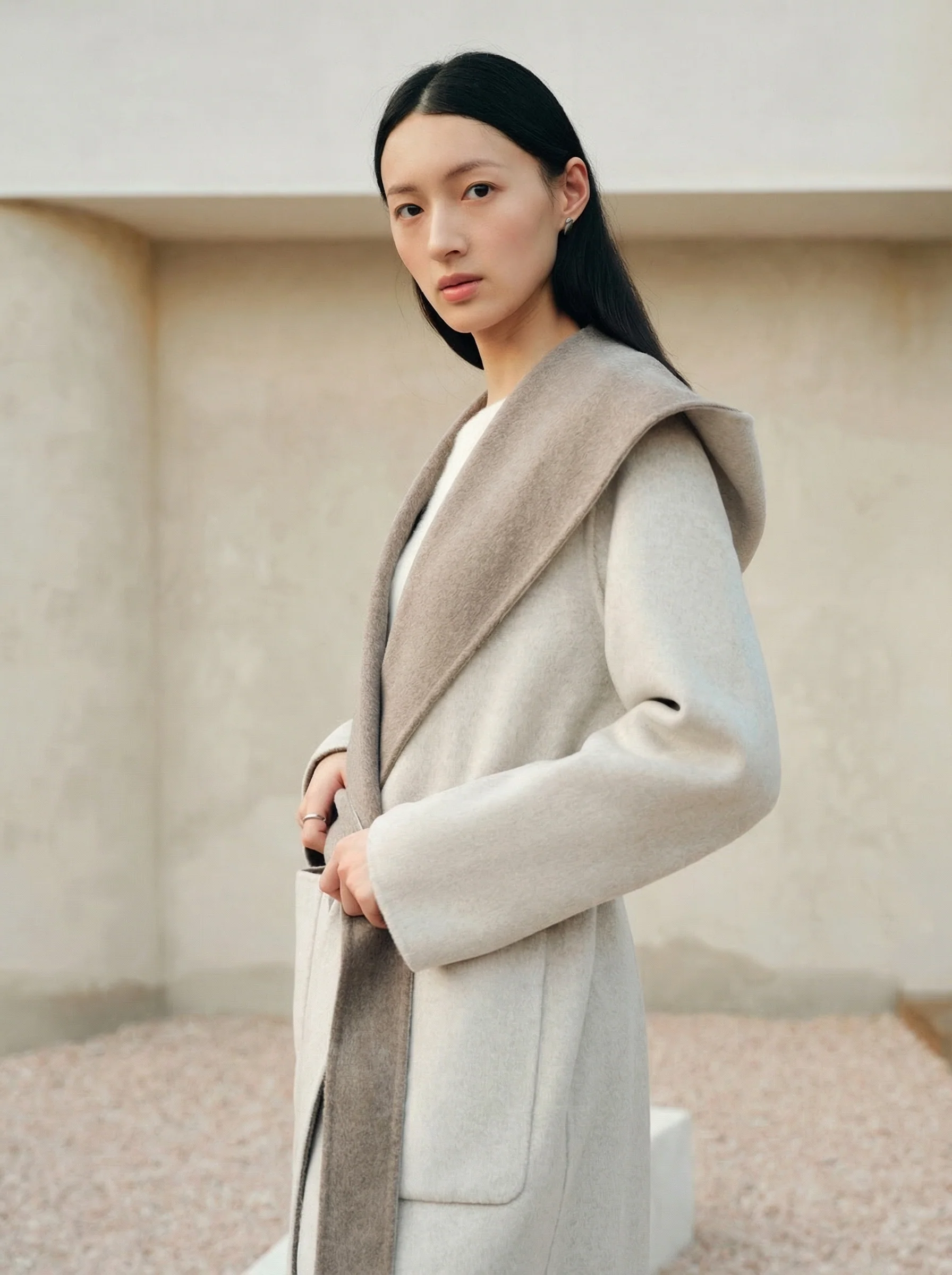 Reversible Double-Face Hooded Coat - Image 5