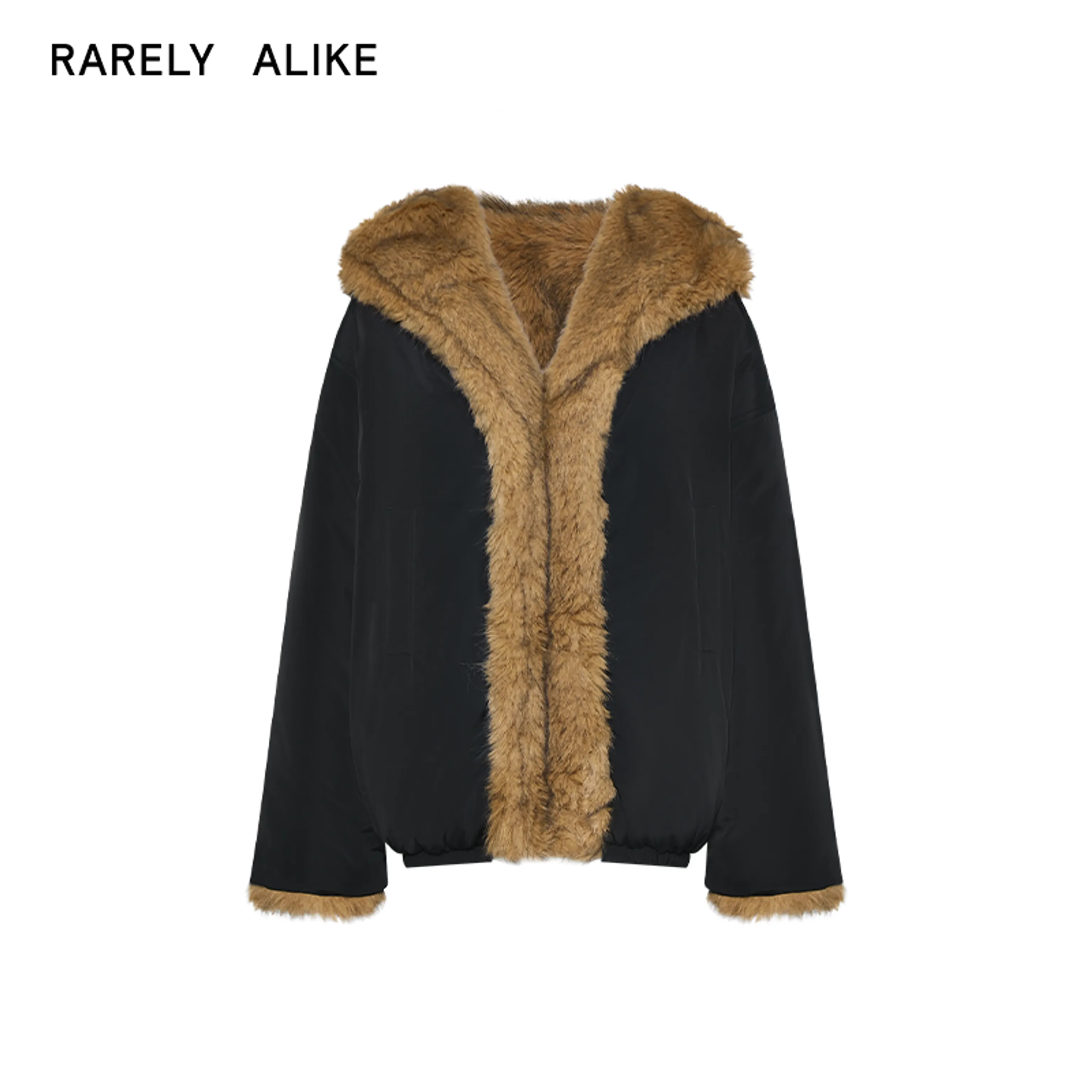 Reversible Eco-Fur Bomber Jacket - Image 7