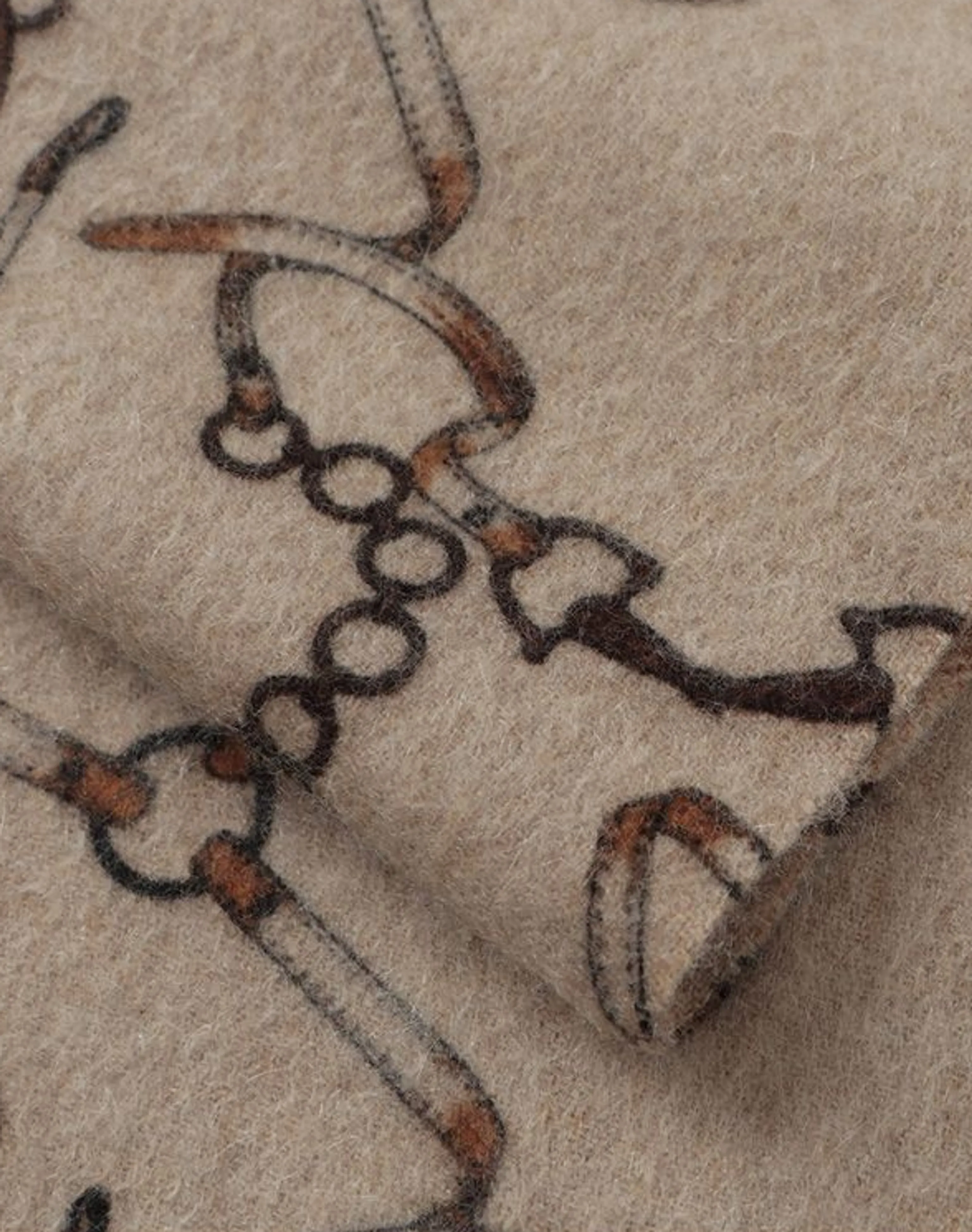 Reversible Equestrian Cashmere Scarf - Image 8