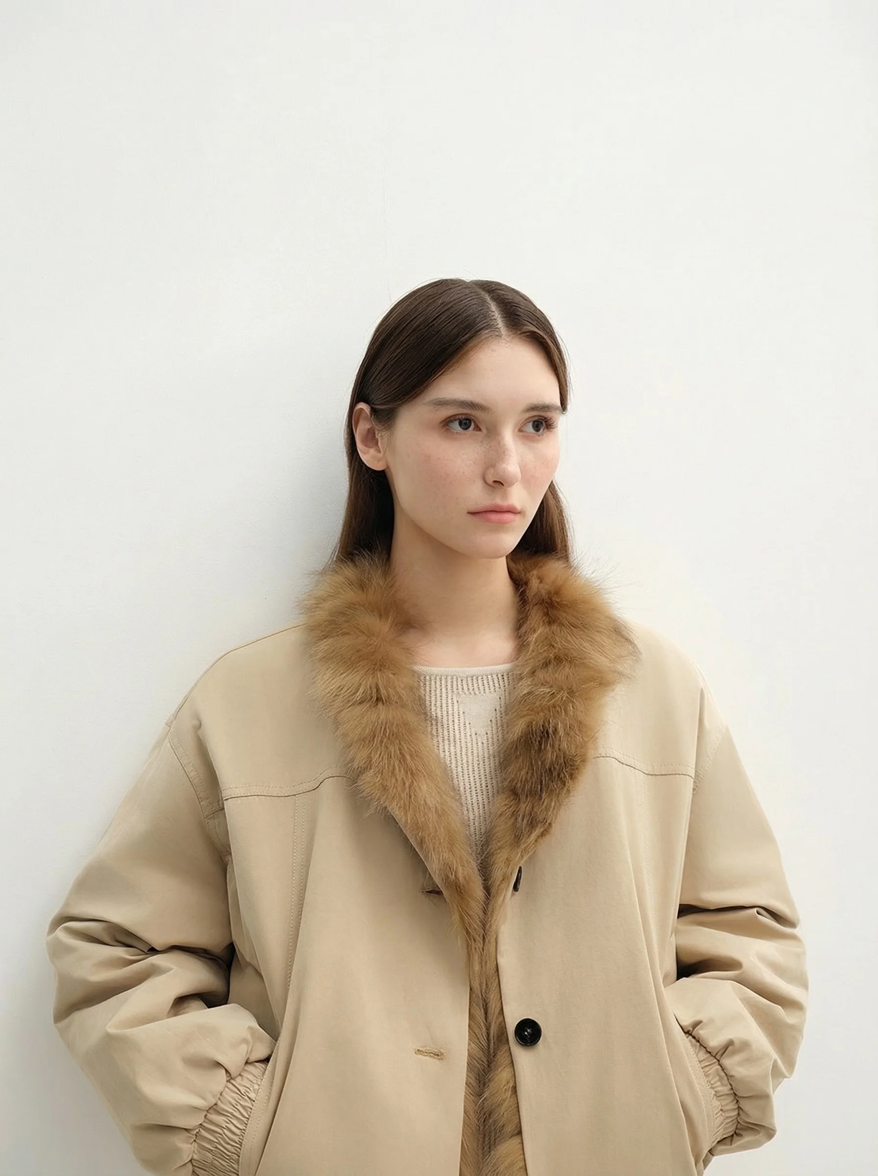 Reversible Fur Shawl-Collar Bomber - Image 6