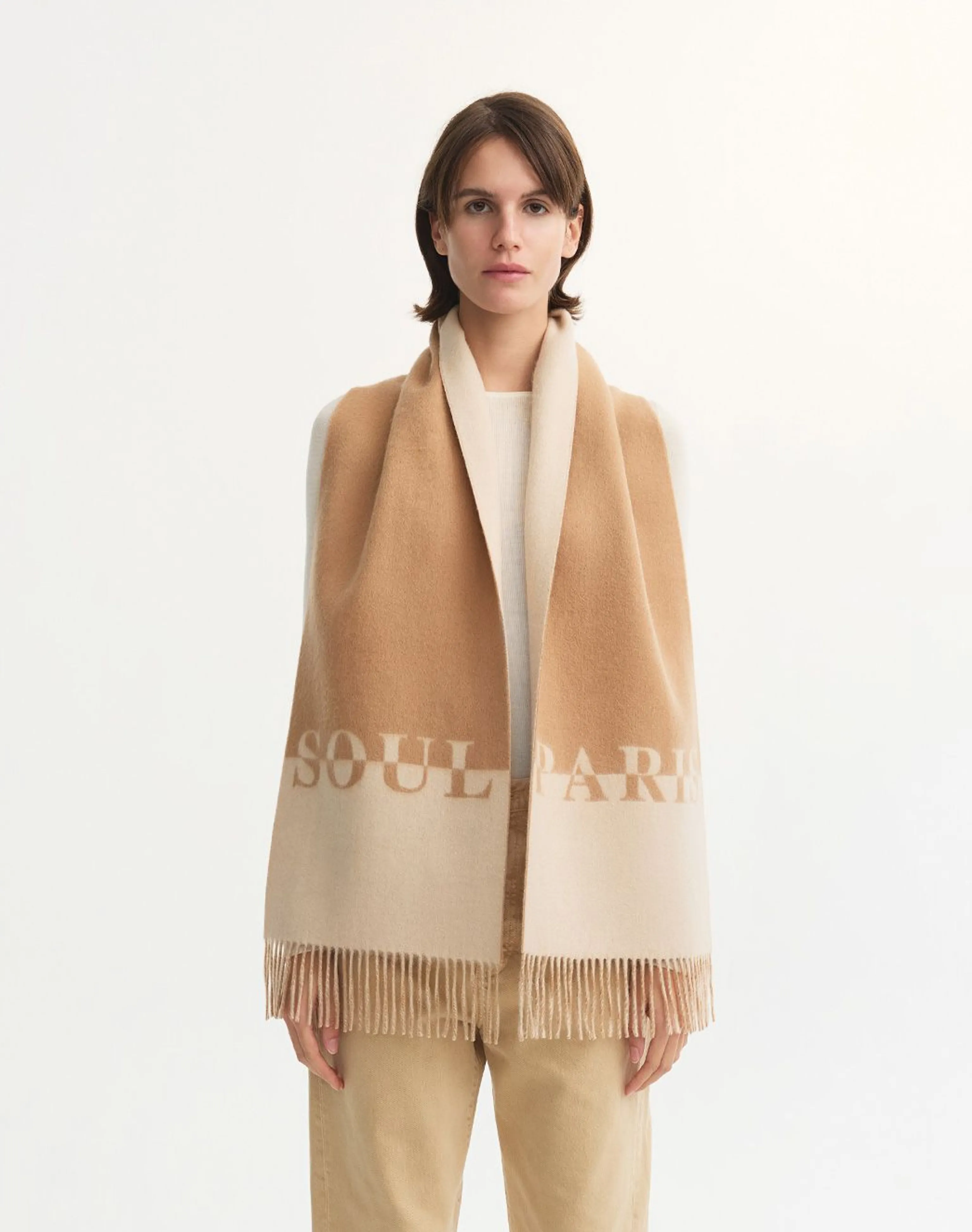 Reversible Lambswool Jacquard Scarf - Image 3