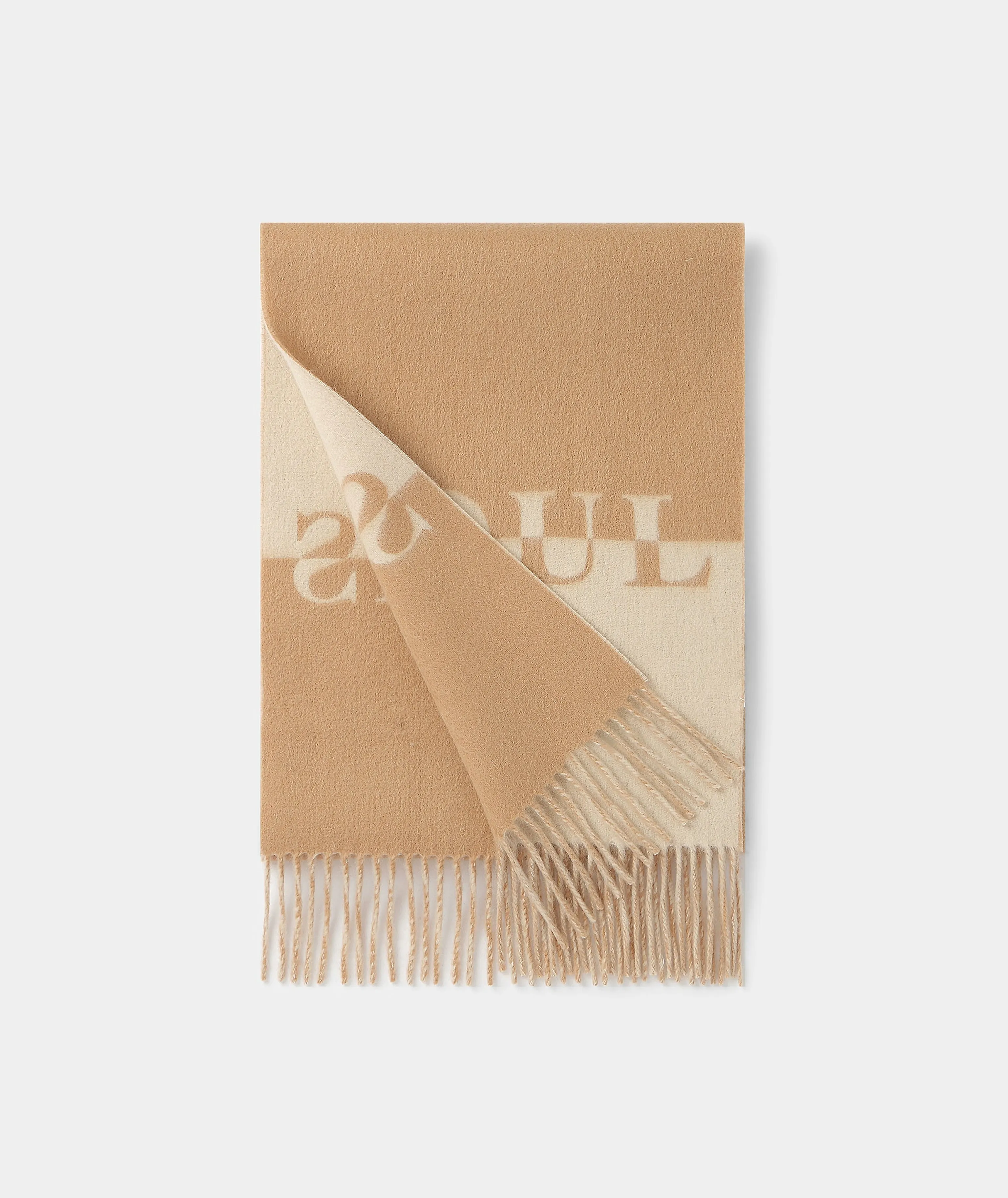 Reversible Lambswool Jacquard Scarf - Image 7