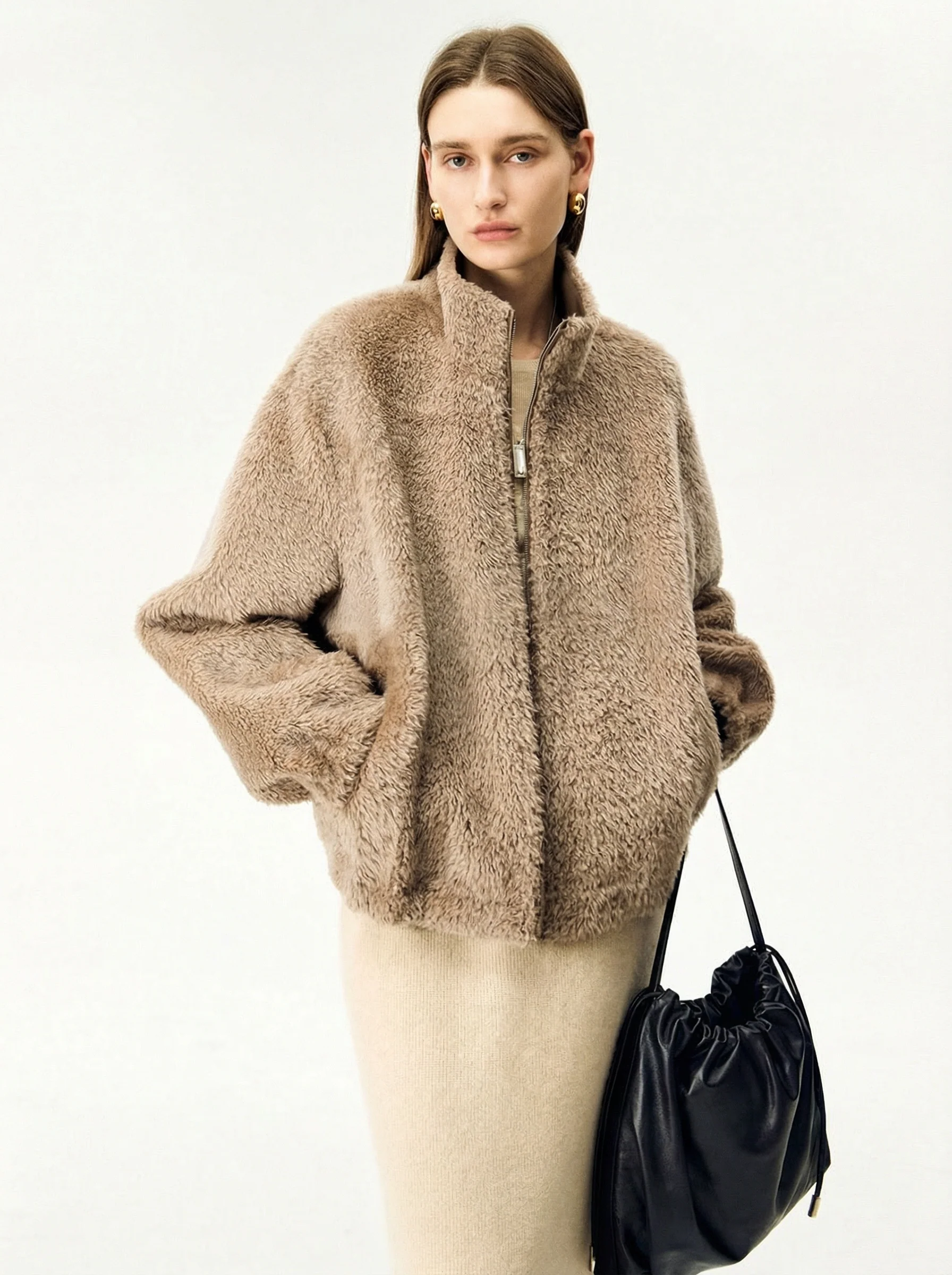 Reversible Merino Shearling Stand-Collar Jacket - Image 6