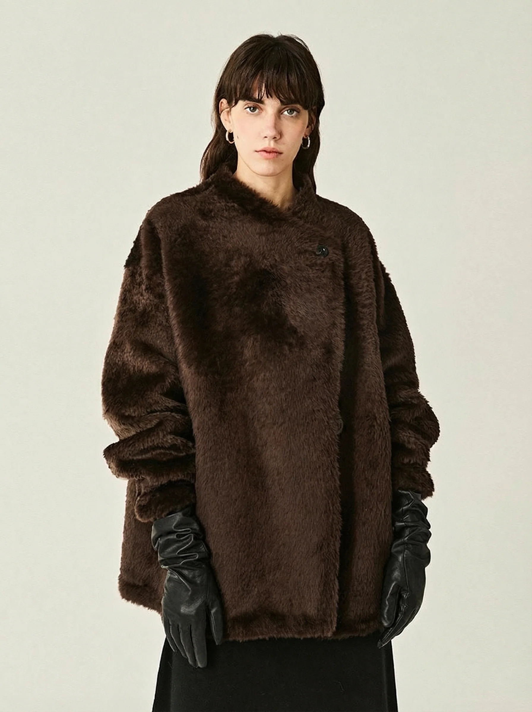 Reversible Merino Shearling Wrap Coat - Image 4