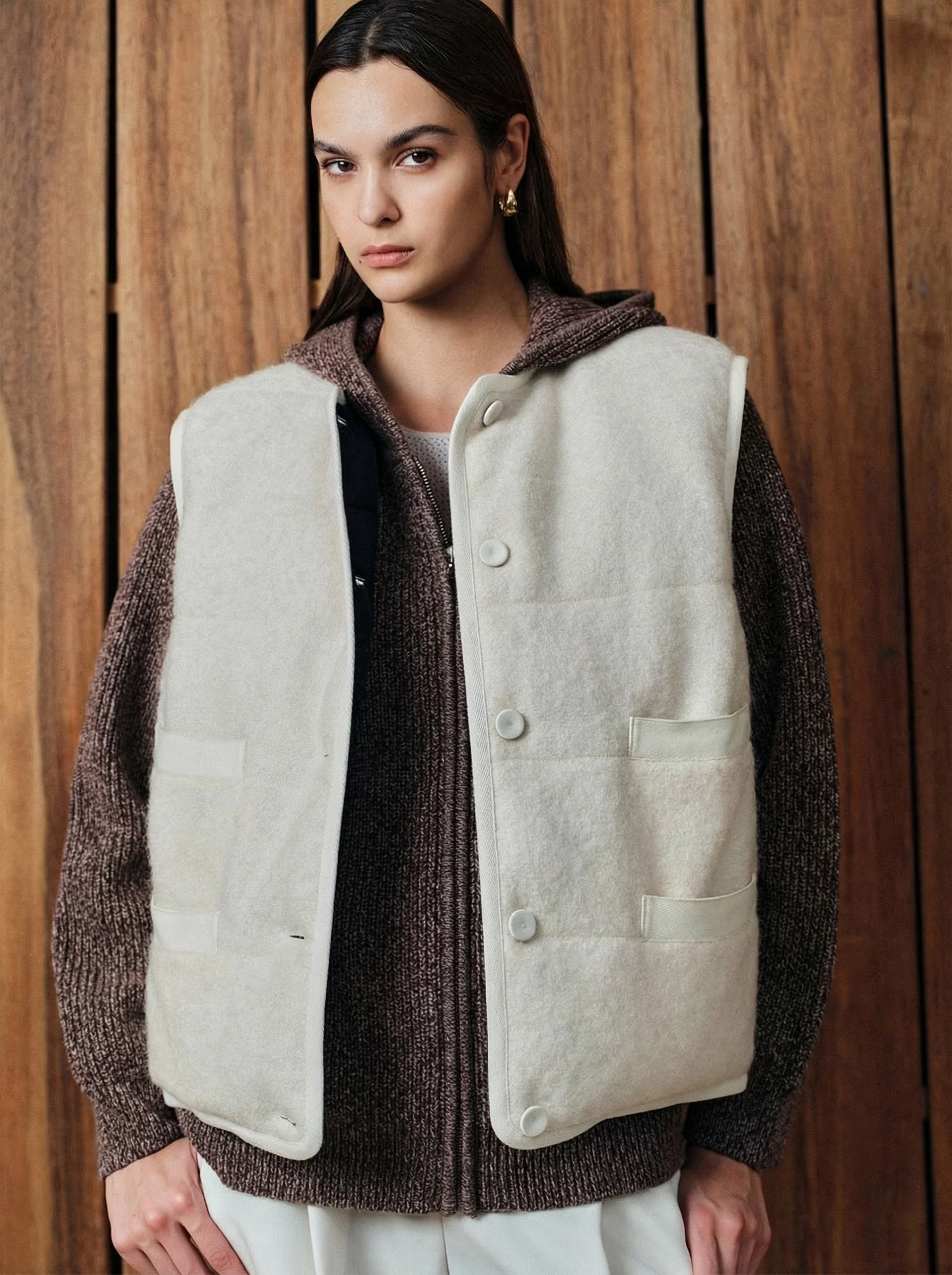 Reversible Mohair Down Vest