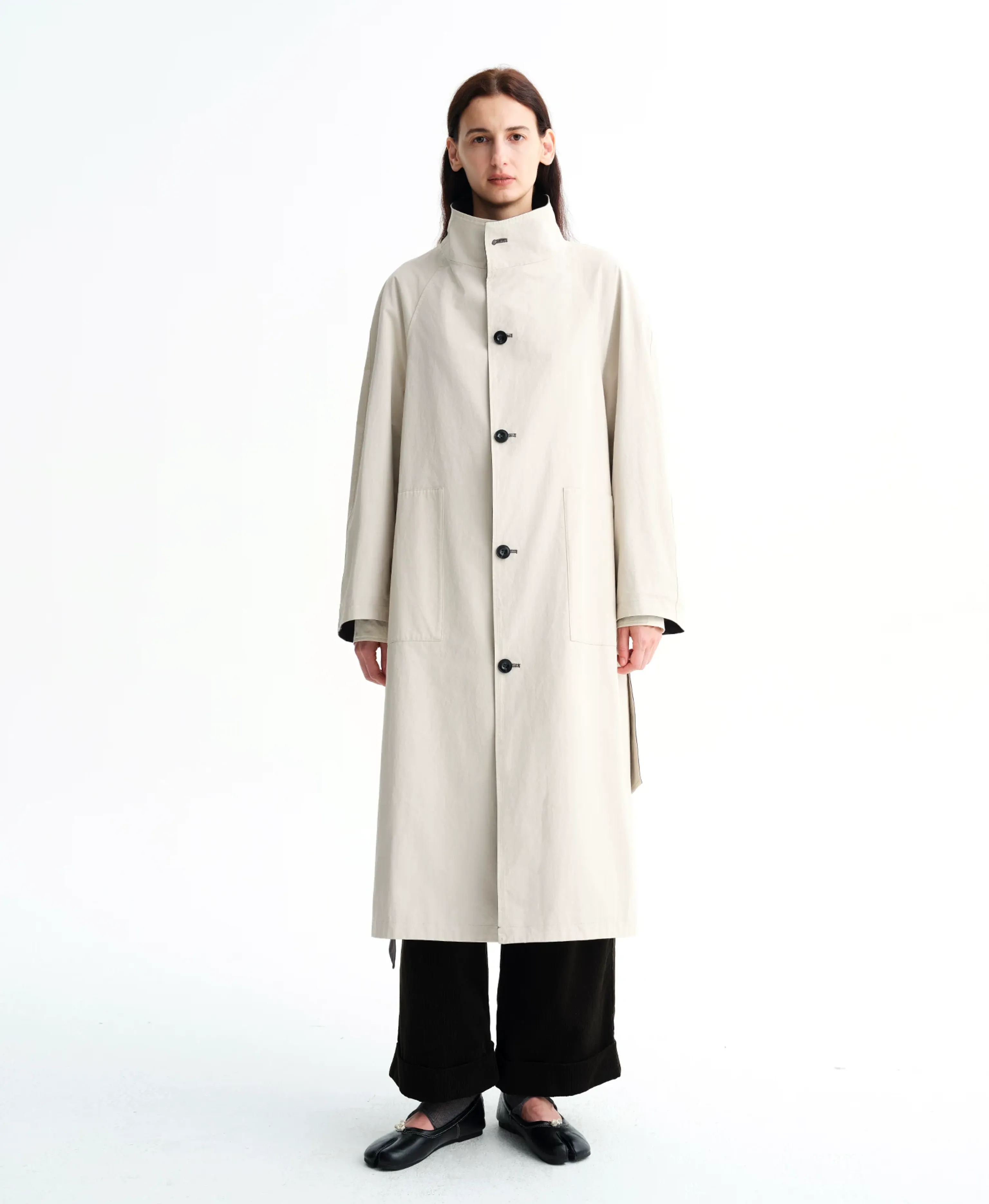 Reversible Pima Cotton Stand-Collar Trench - Image 3