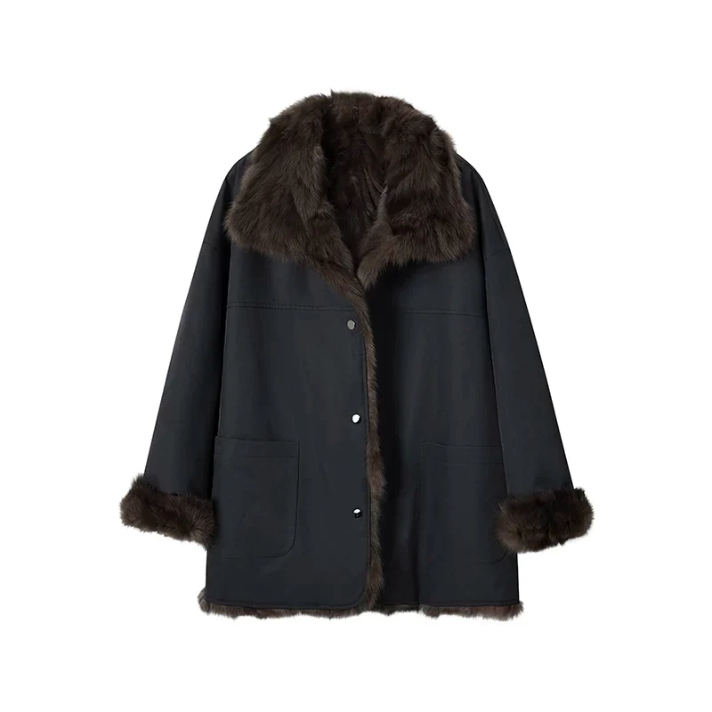 Reversible Sable Oversized Coat - Image 2