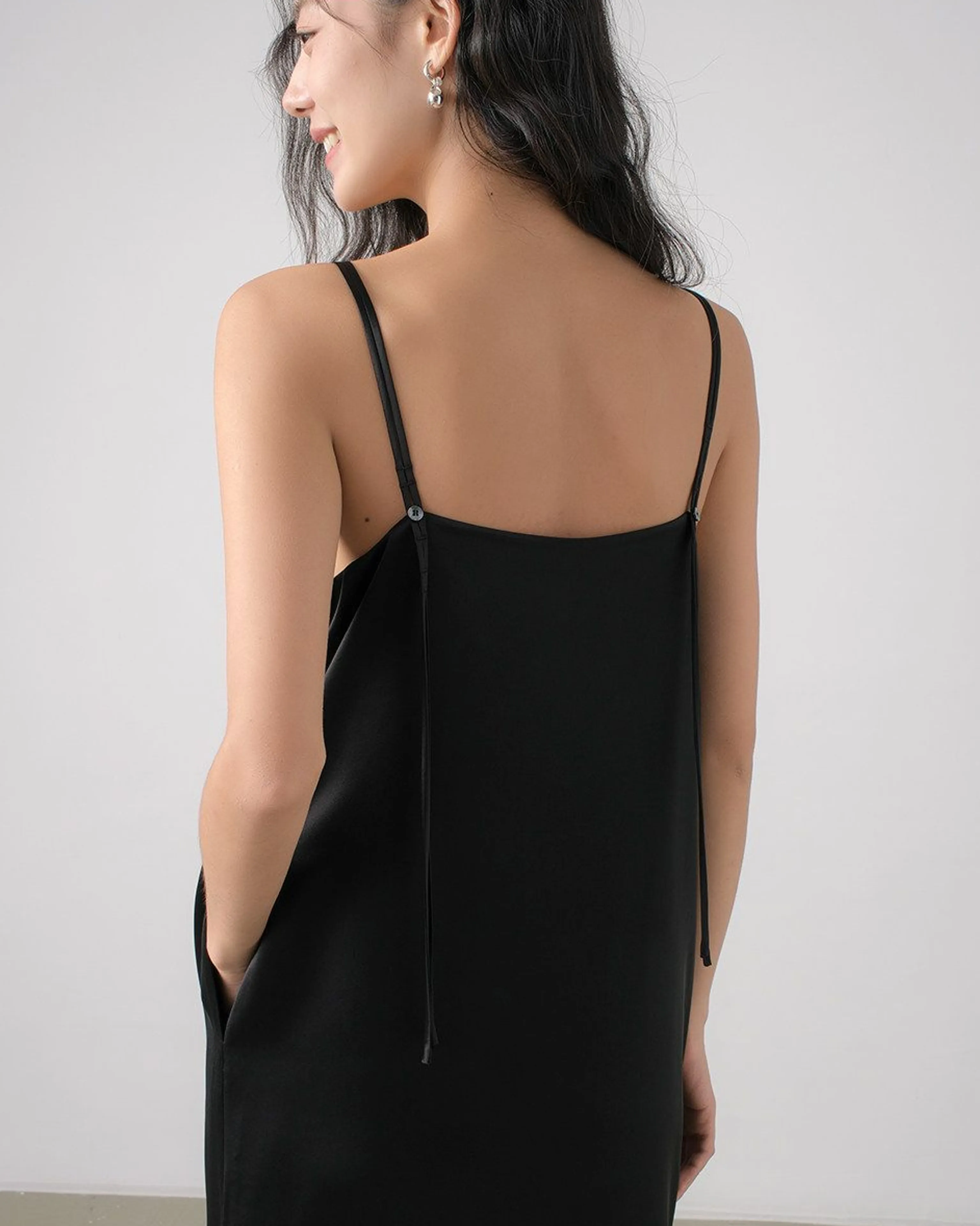 Reversible Satin Maxi Slip Dress - Image 2