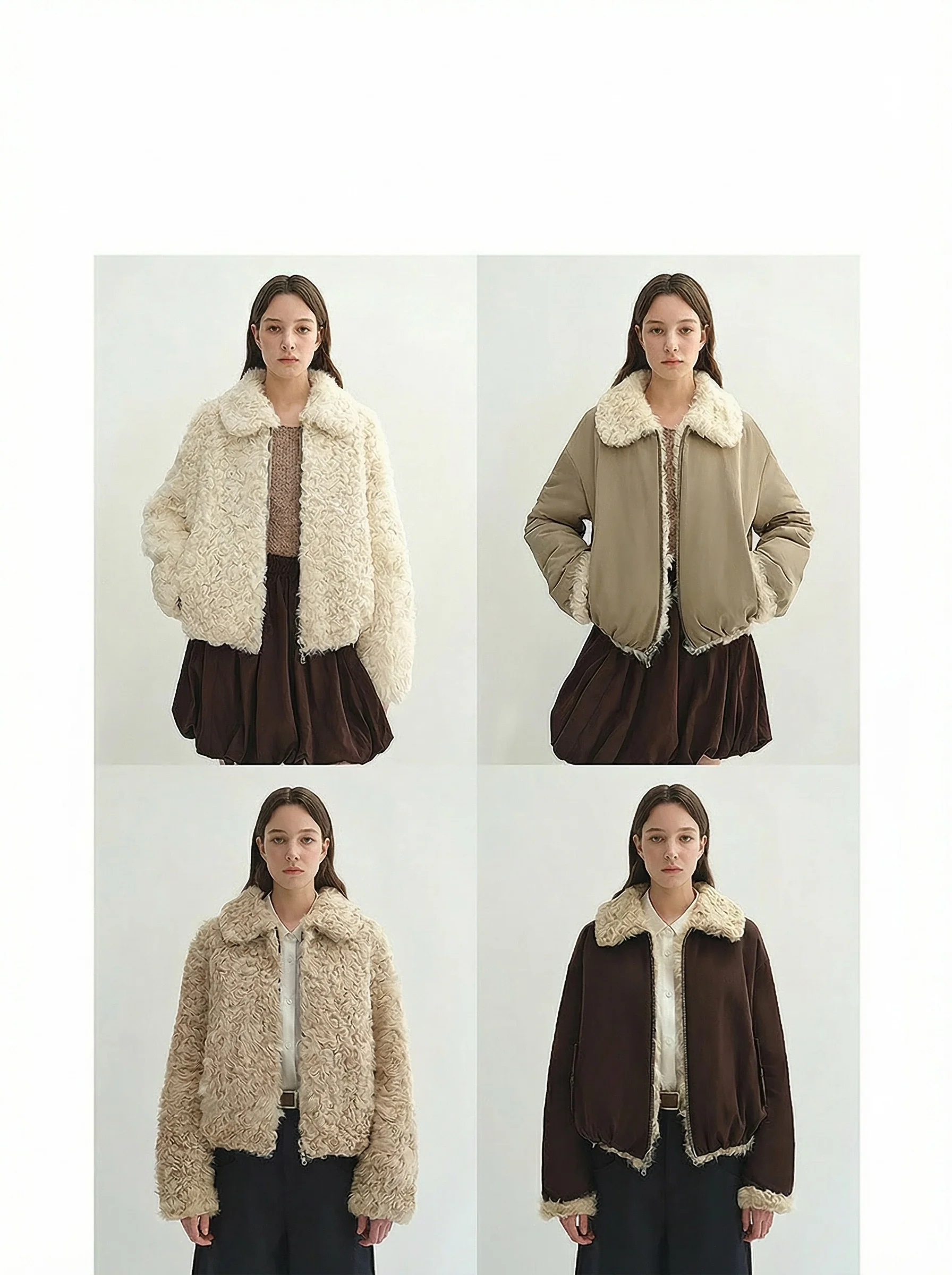 Reversible Shearling Short Jacket - Image 4