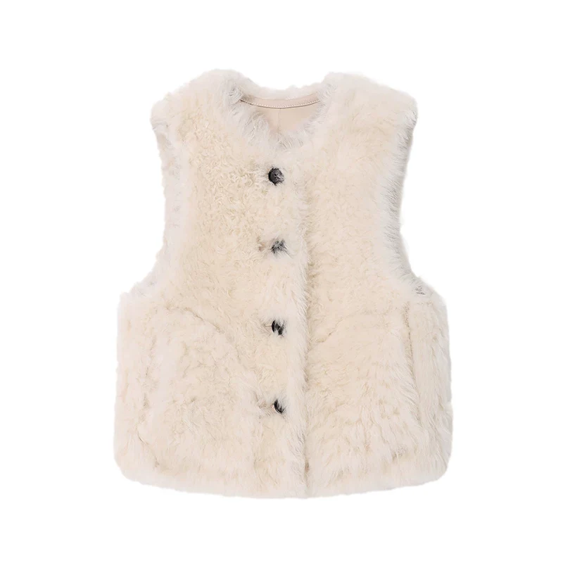 Reversible Tuscan Shearling Vest - Image 2