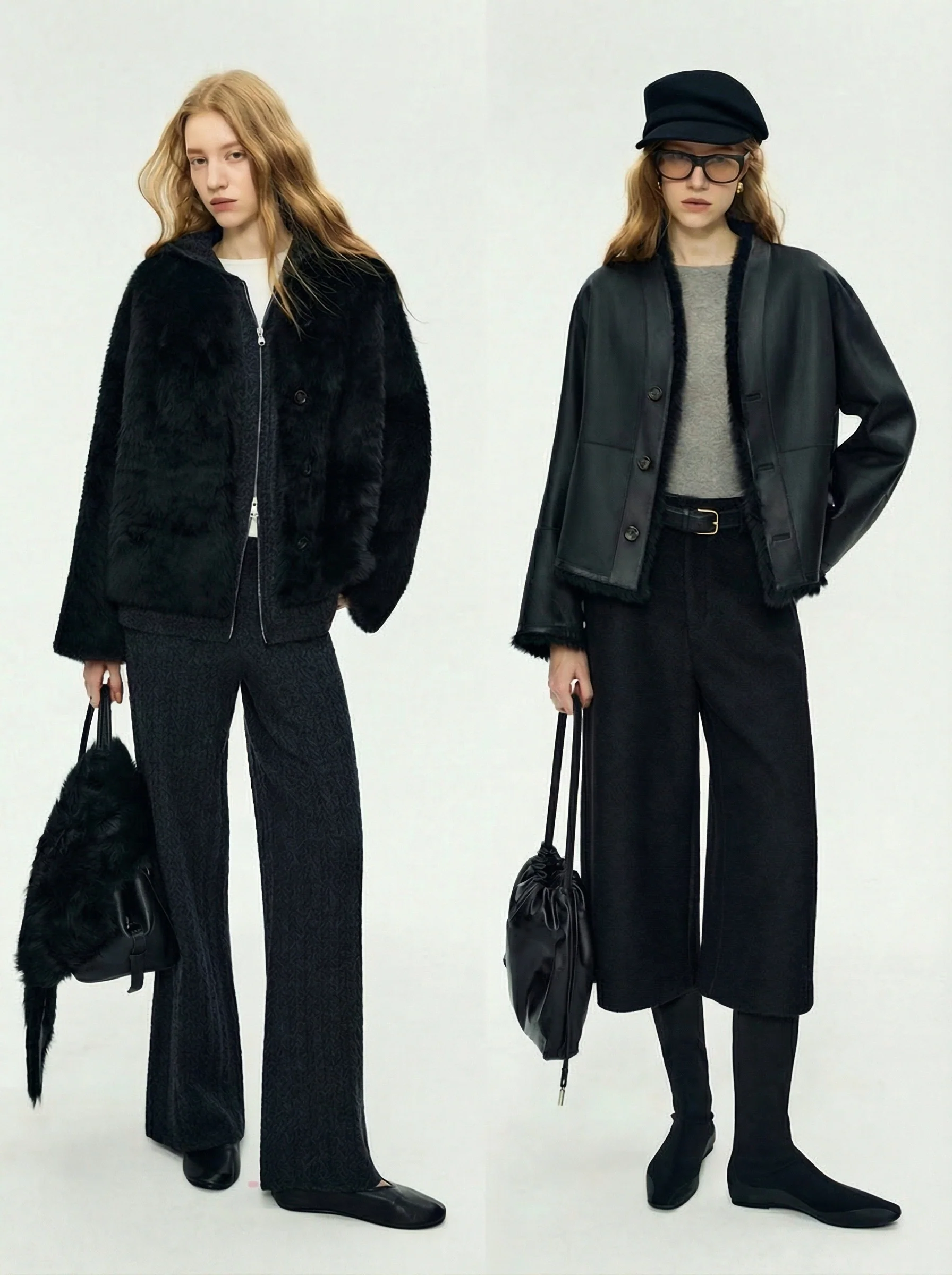 Reversible V-Neck Shearling Jacket - Image 6