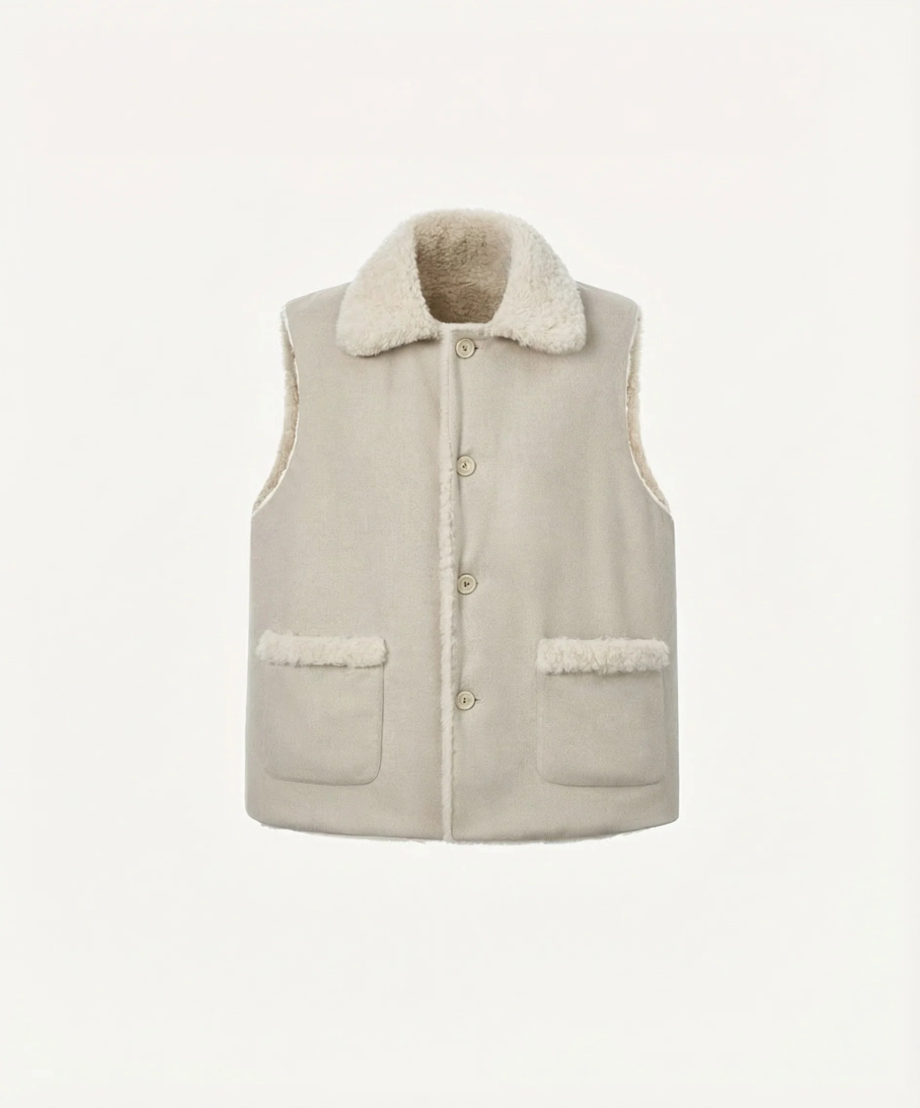 Reversible Wool Pile Vest - Image 4