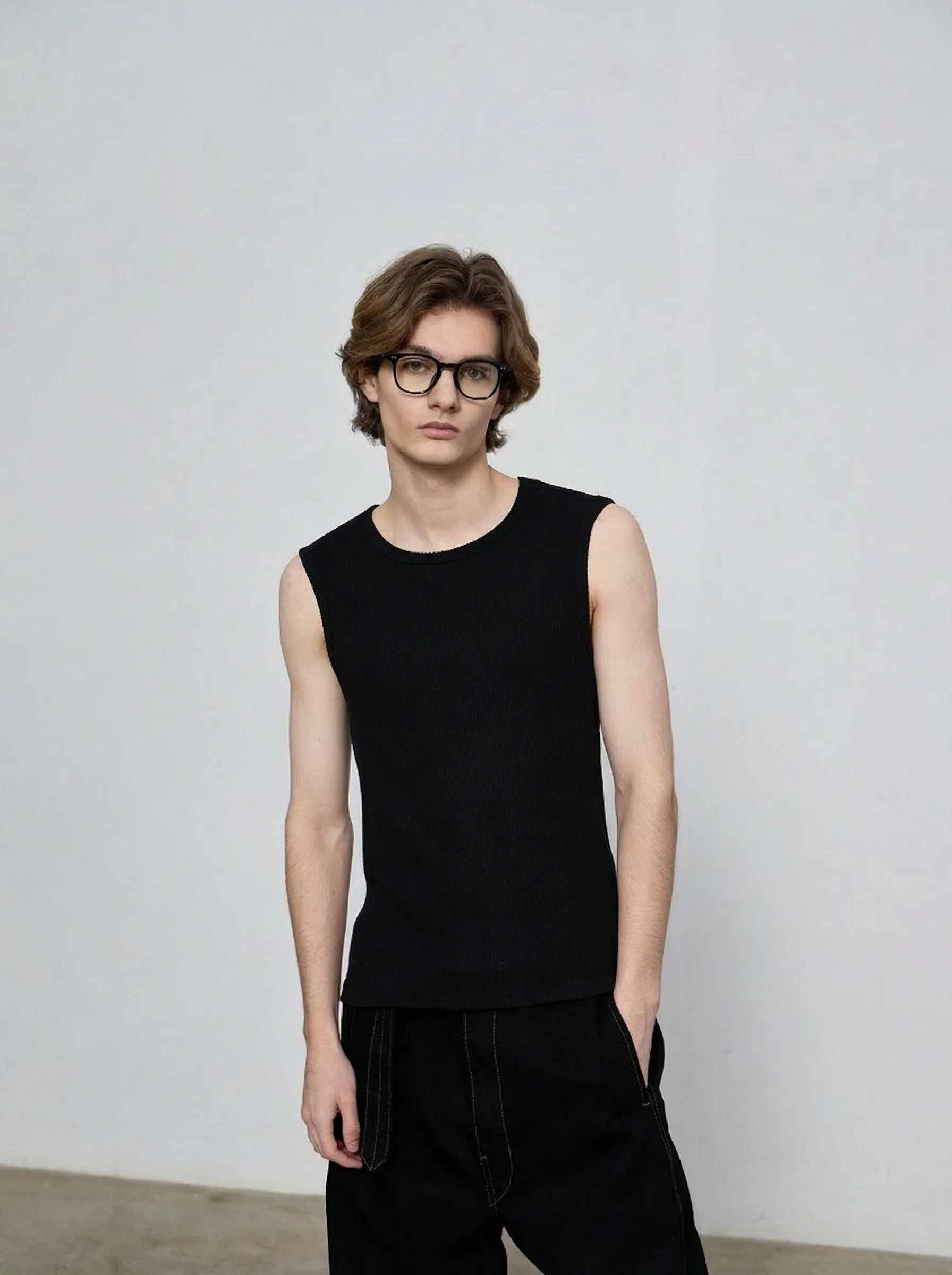 Ribbed Cotton Crewneck Tank - Image 8
