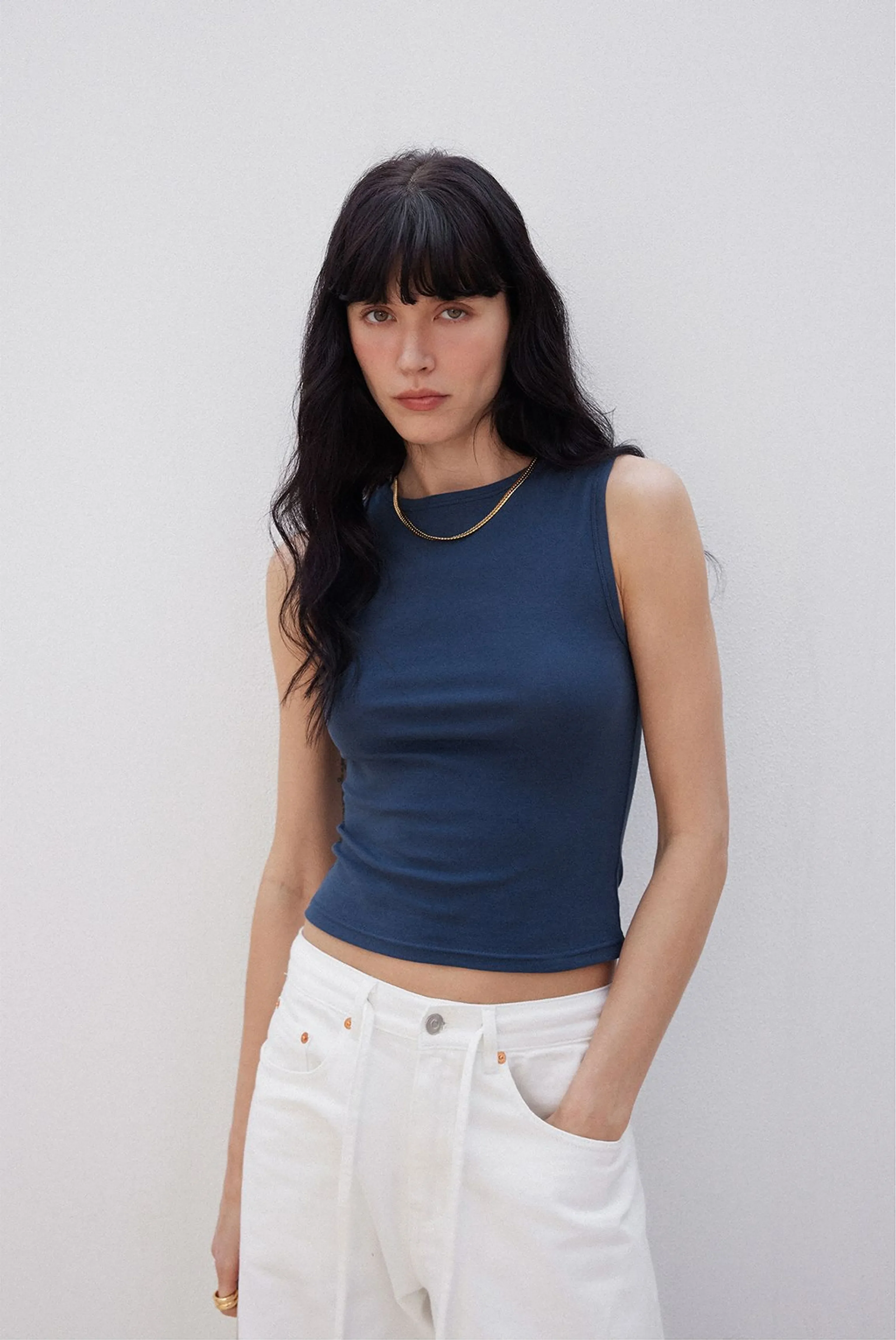 Ribbed Cotton Tank - Image 15
