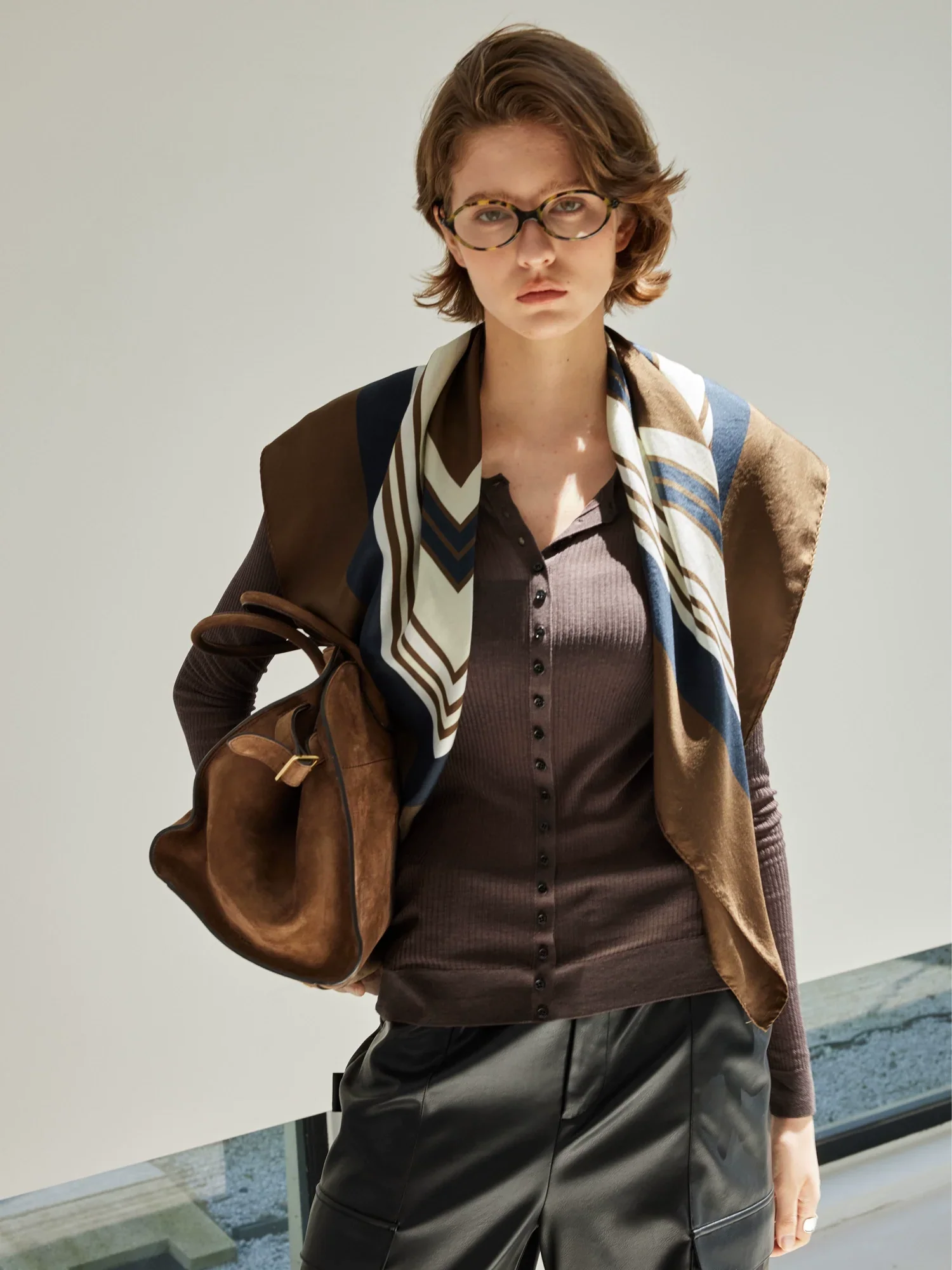 Ribbed Cupro Blend Cardigan - Image 3