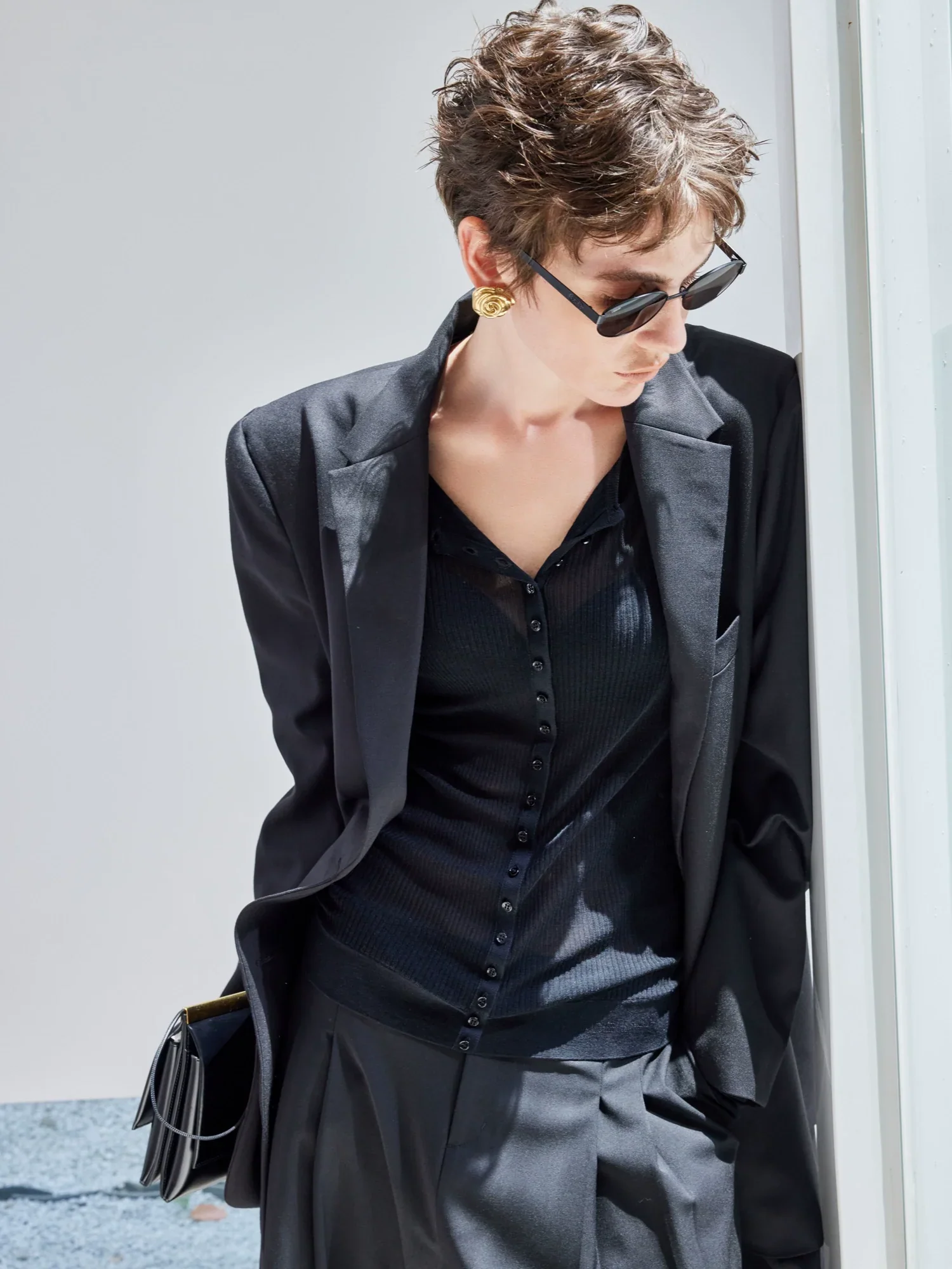 Ribbed Cupro Blend Cardigan - Image 5